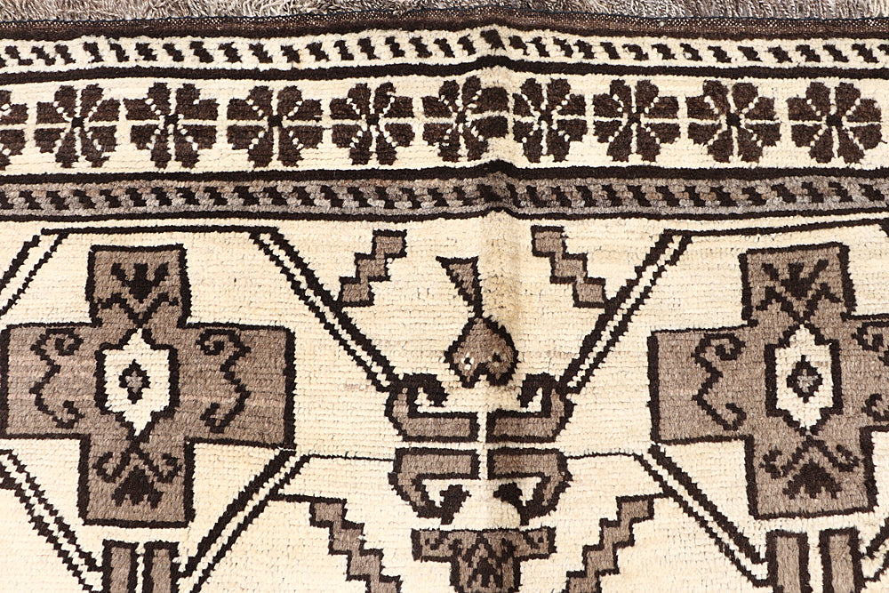 6' x 9'  Ivory Handmade Natural Taimani Carpets Afghan Rectangular