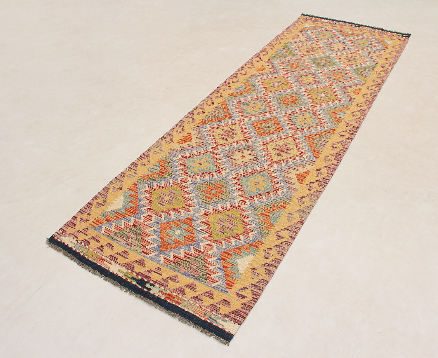 3' X 8'  Multy Handmade Veggie Dye Kilim Rug Runner