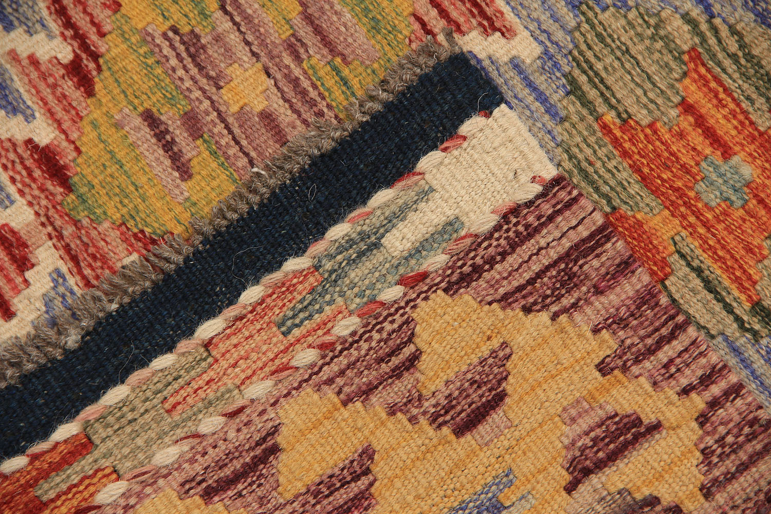 3' X 8'  Multy Handmade Veggie Dye Kilim Rug Runner