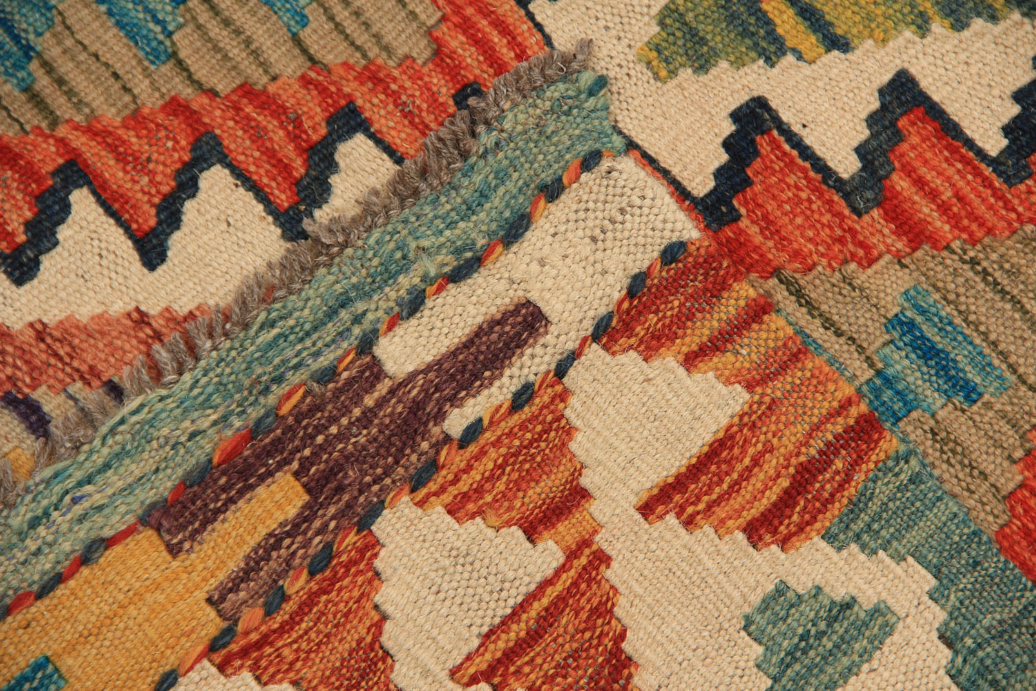 3' X 8'  Multy Handmade Veggie Dye Kilim Rug Runner