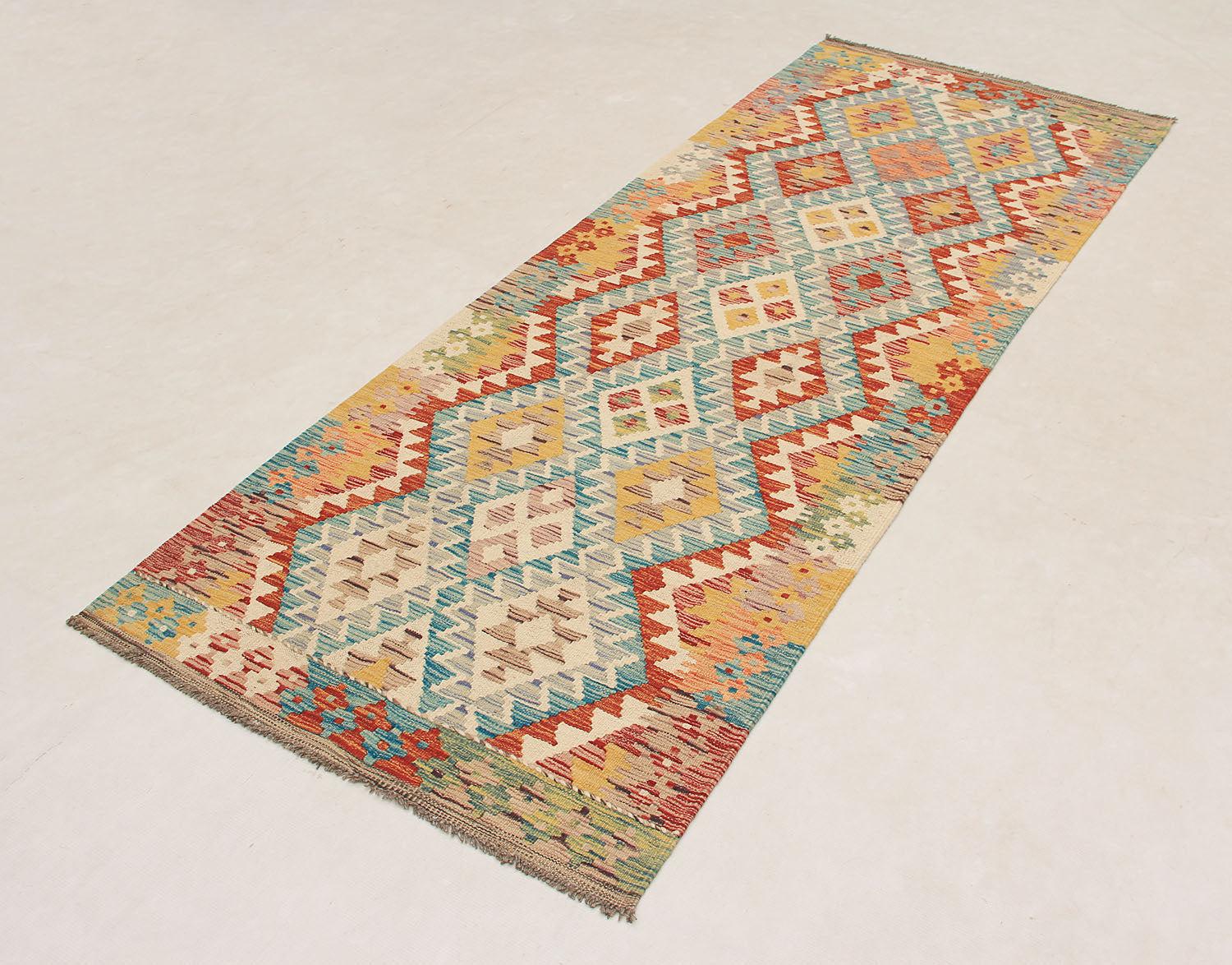 Multy Handmade Veggie Dye Kilim Rug Rectangular