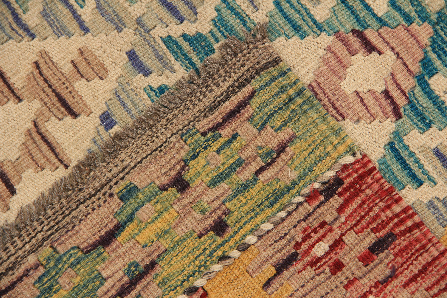 Multy Handmade Veggie Dye Kilim Rug Rectangular