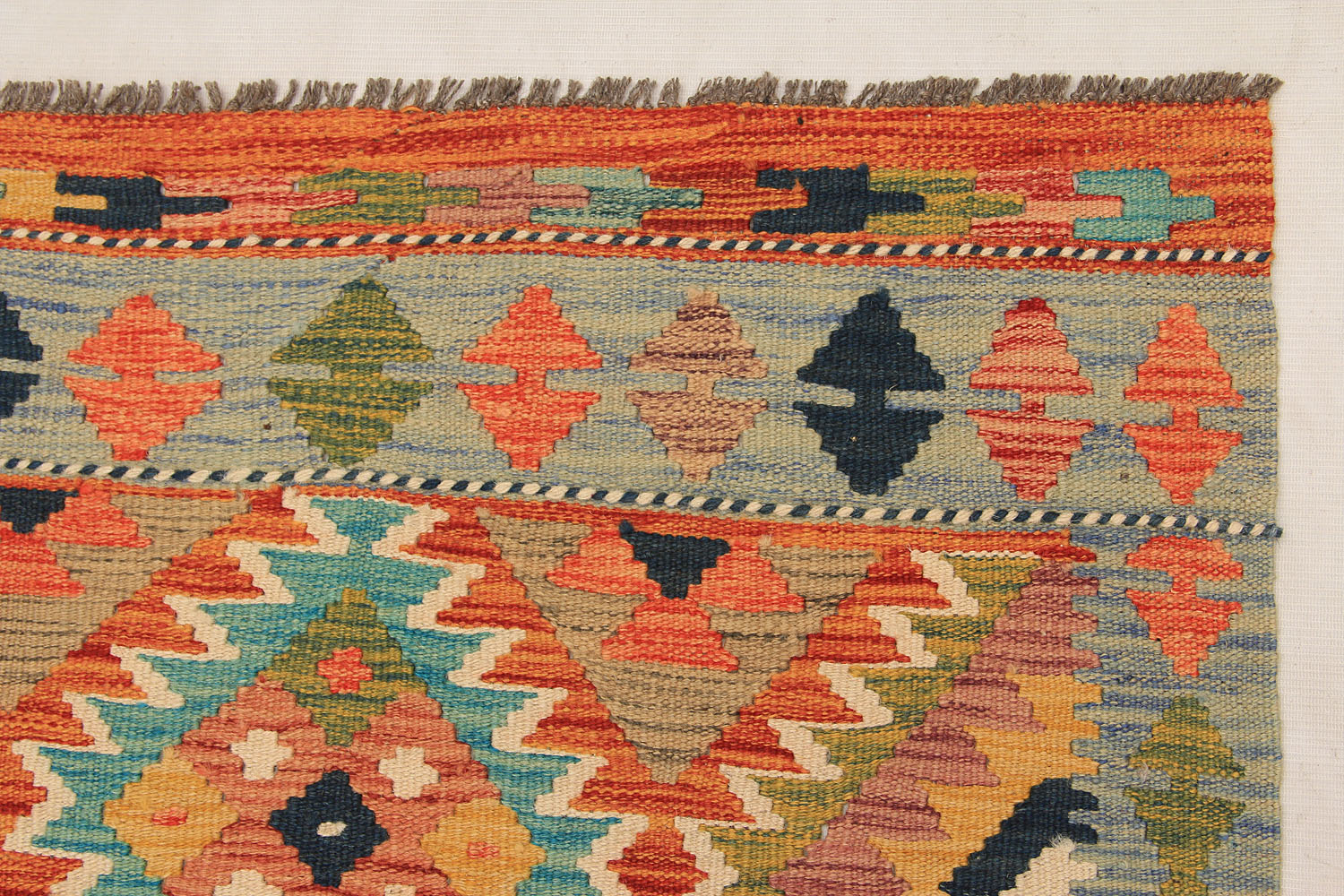 3' X 8'  Multy Handmade Veggie Dye Kilim Rug Runner