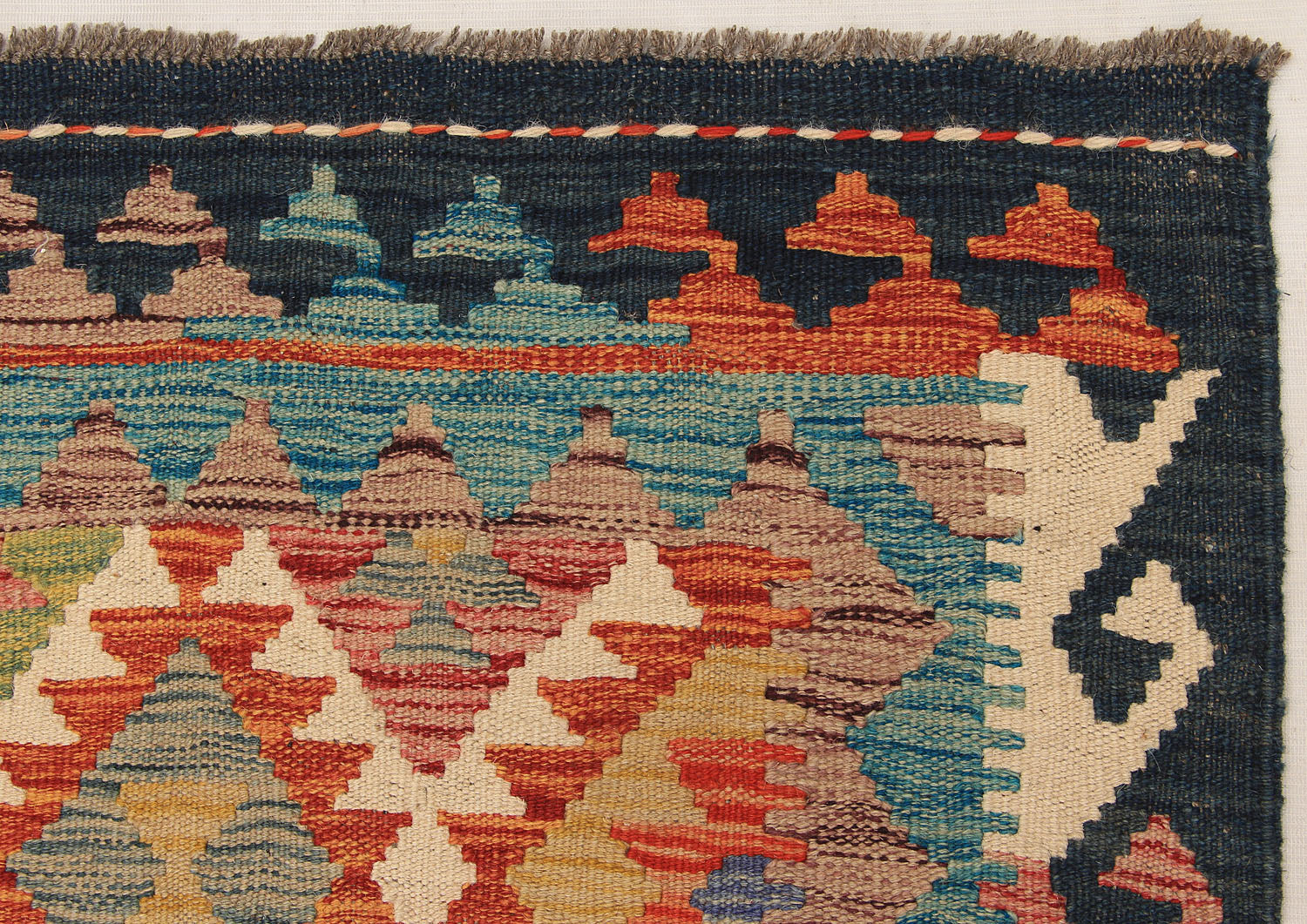 3' X 8'  Multy Handmade Veggie Dye Kilim Rug Runner
