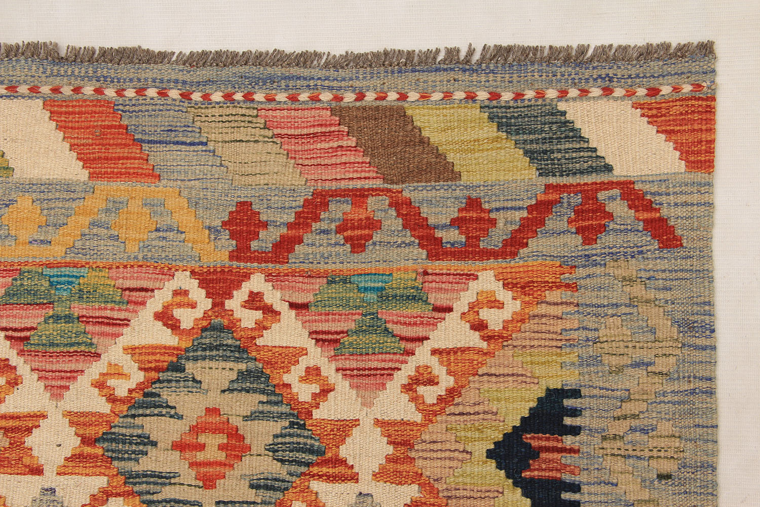 3' X 8'  Multy Handmade Veggie Dye Kilim Rug Runner