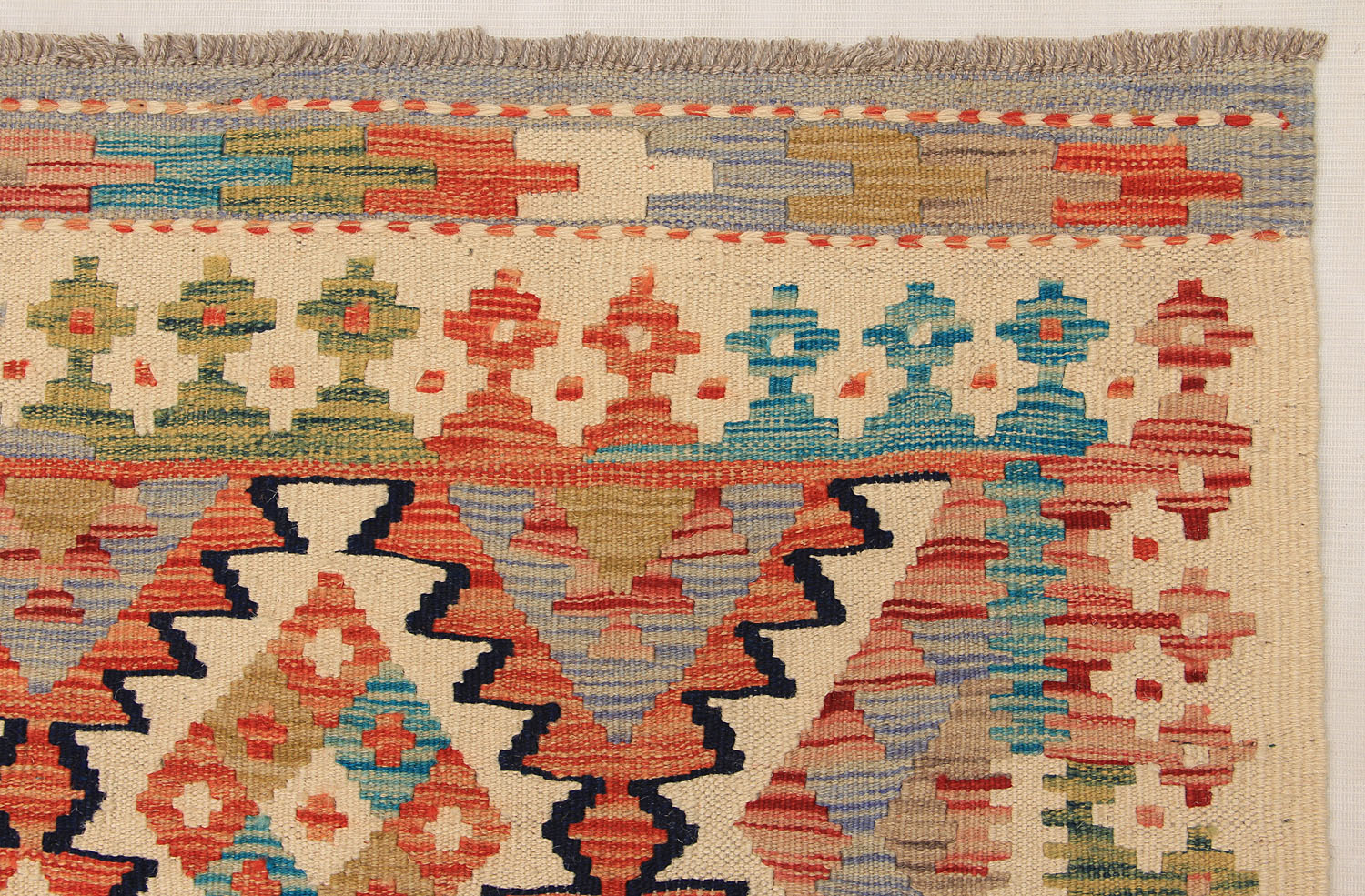 3' X 8'  Multy Handmade Veggie Dye Kilim Rug Runner