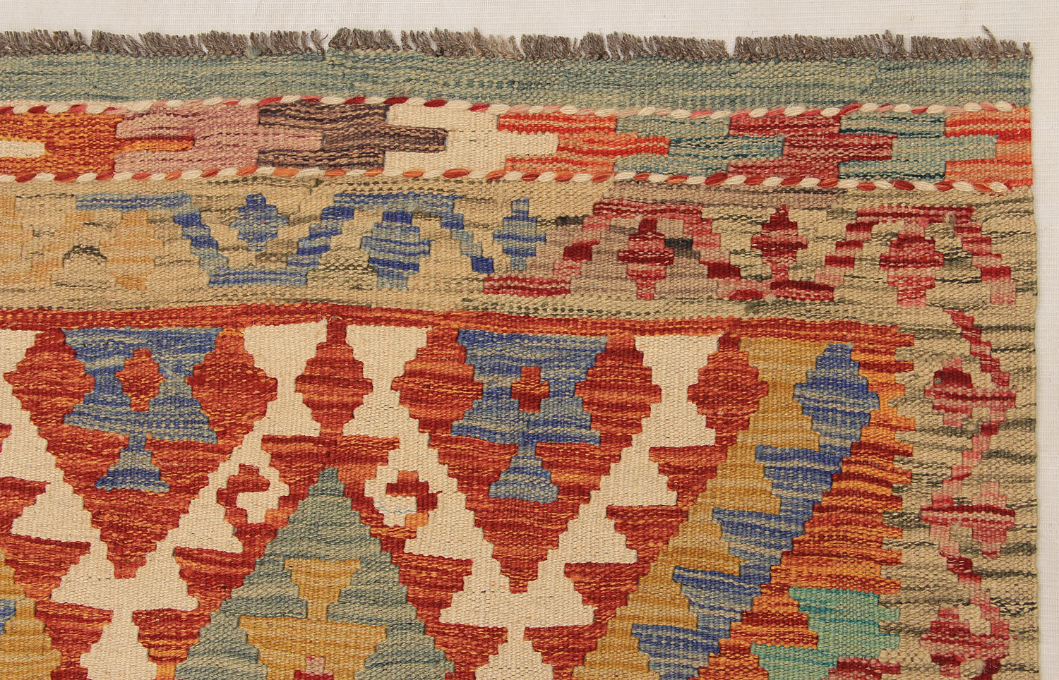 3' X 8'  Multy Handmade Veggie Dye Kilim Rug Runner