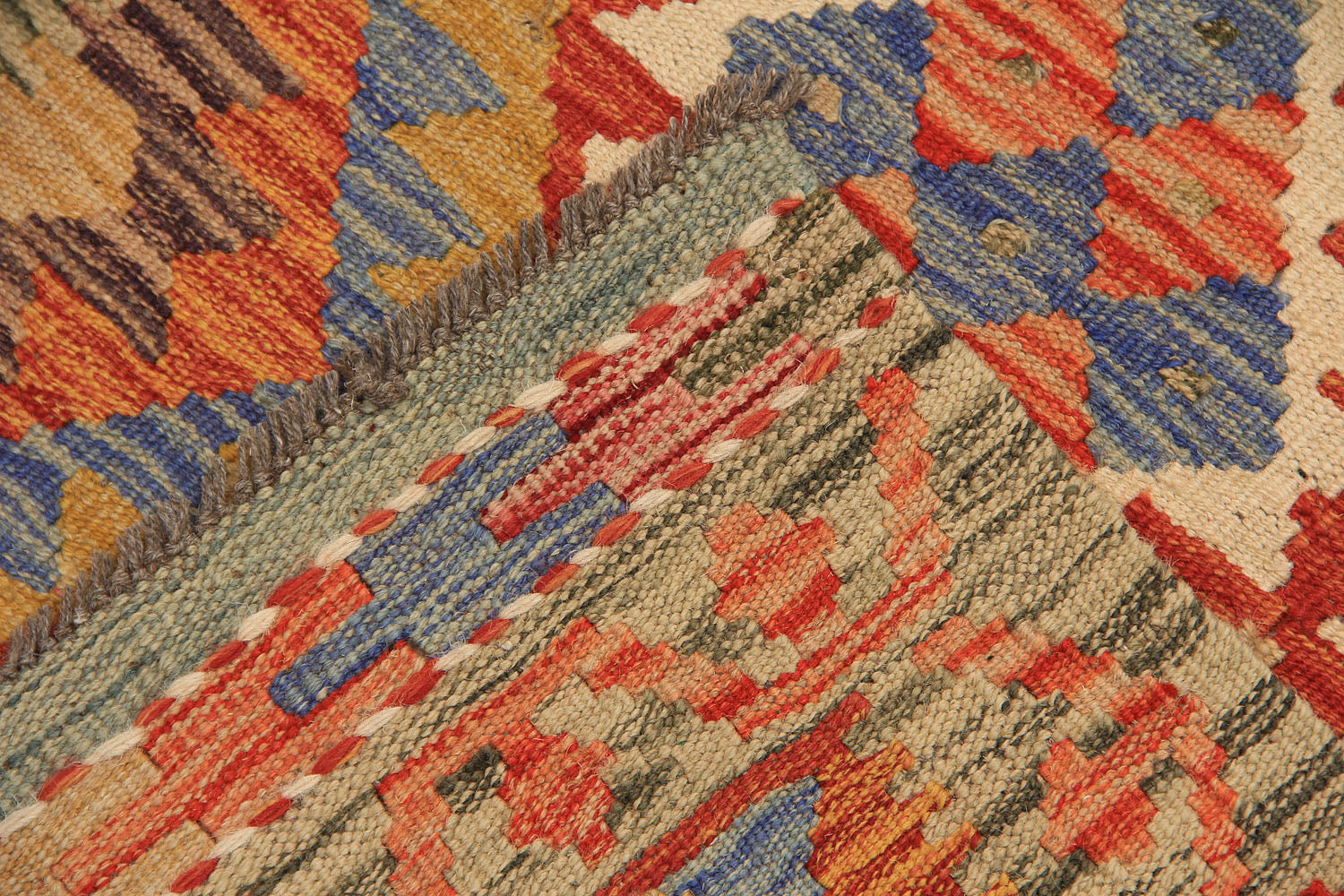 3' X 8'  Multy Handmade Veggie Dye Kilim Rug Runner