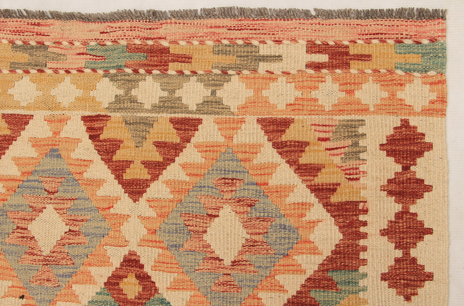 3' X 8'  Multy Handmade Veggie Dye Kilim Rug Runner