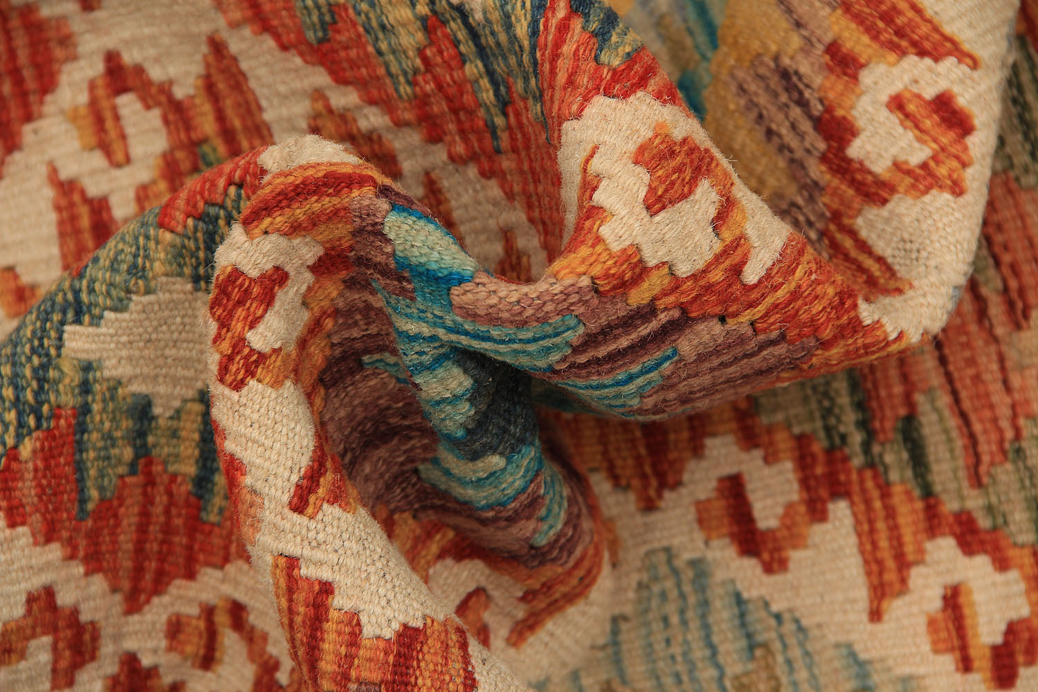 2' 6" X 9'  Multy Handmade Veggie Dye Kilim Rug Runner