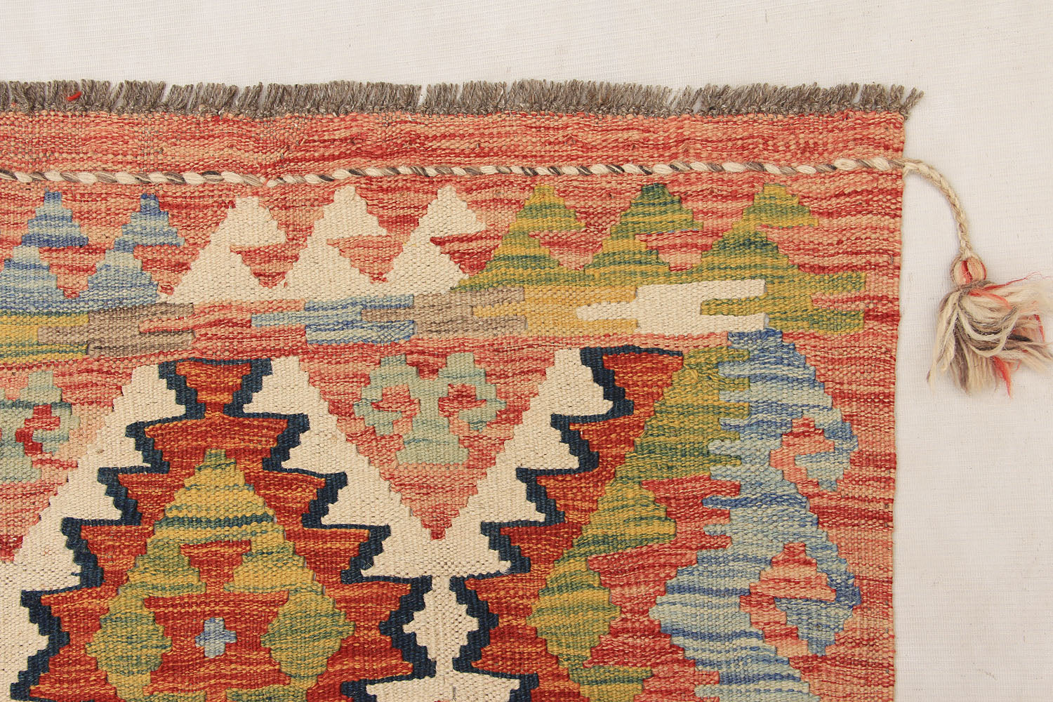 3' X 8'  Multy Handmade Veggie Dye Kilim Rug Runner