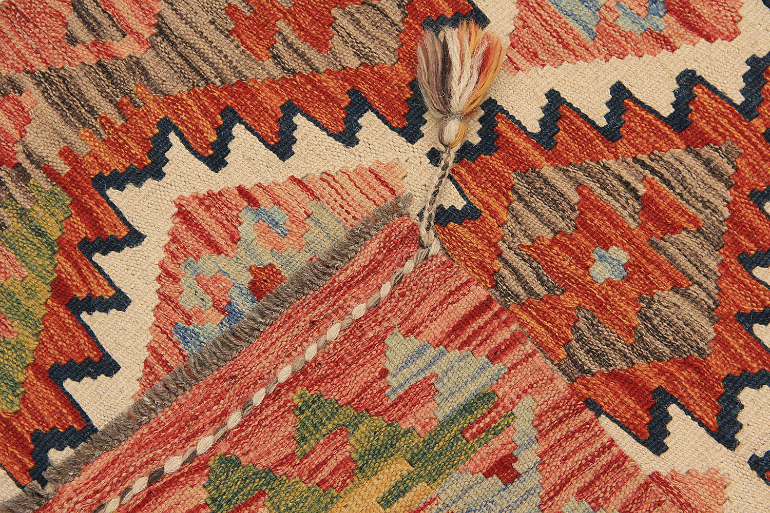 3' X 8'  Multy Handmade Veggie Dye Kilim Rug Runner