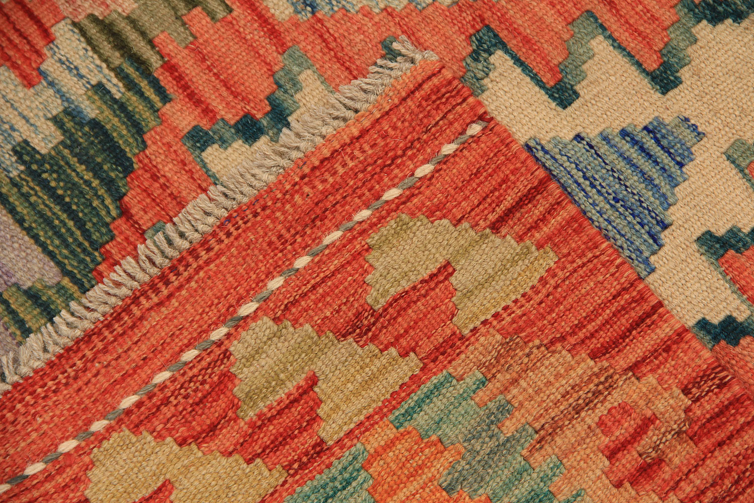 3' X 8'  Multy Handmade Veggie Dye Kilim Rug Runner
