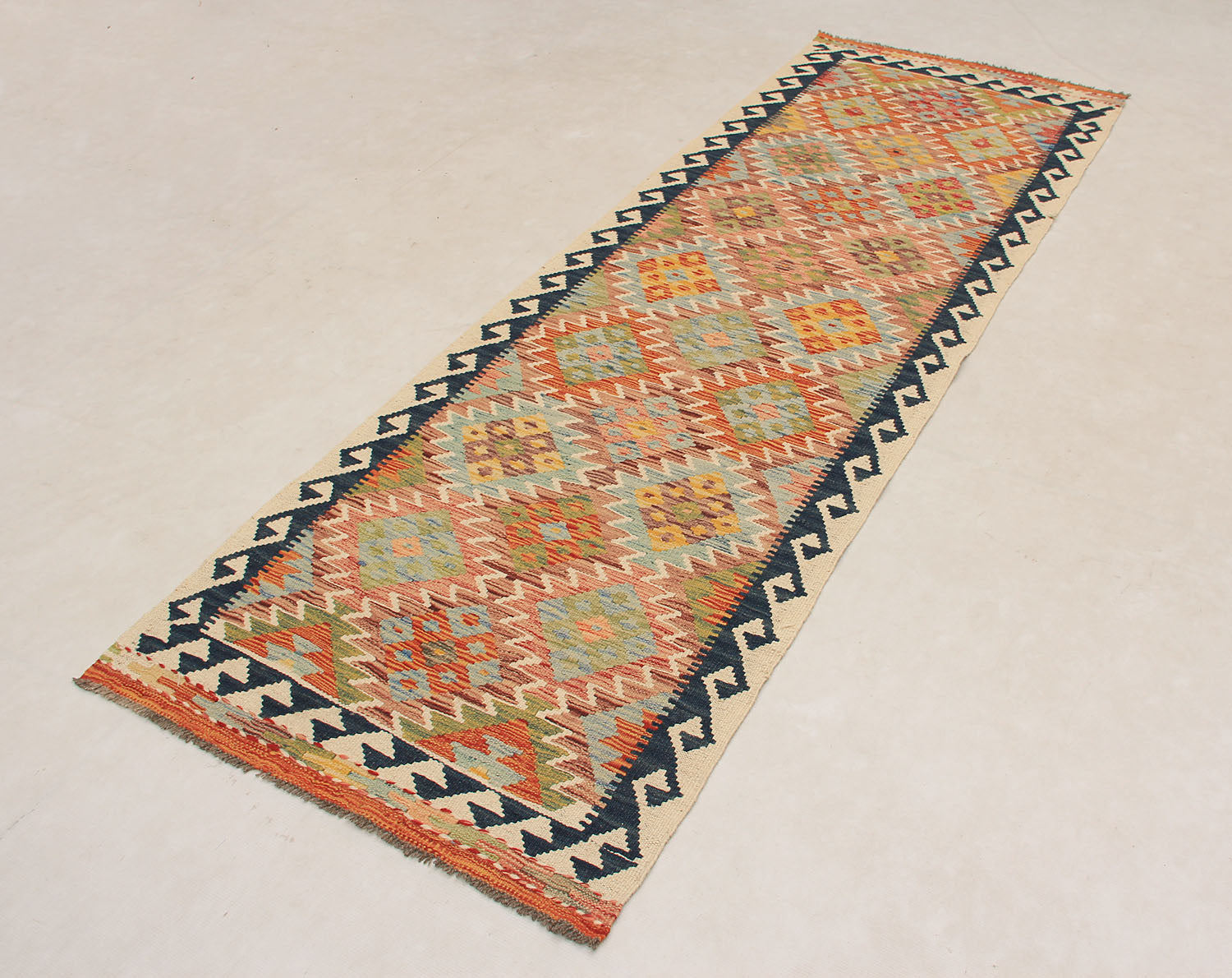 3' X 8'  Multy Handmade Veggie Dye Kilim Rug Runner