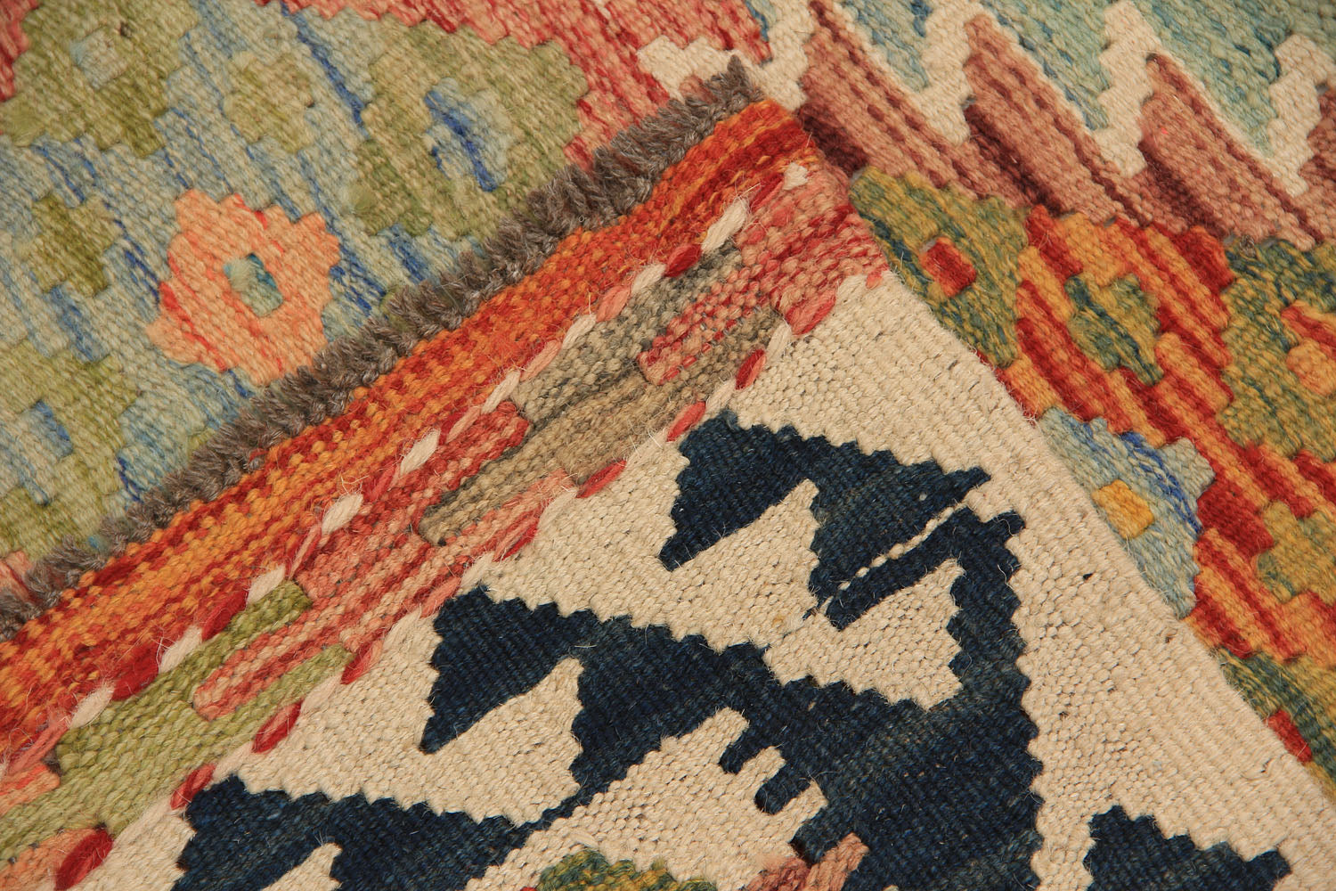 3' X 8'  Multy Handmade Veggie Dye Kilim Rug Runner