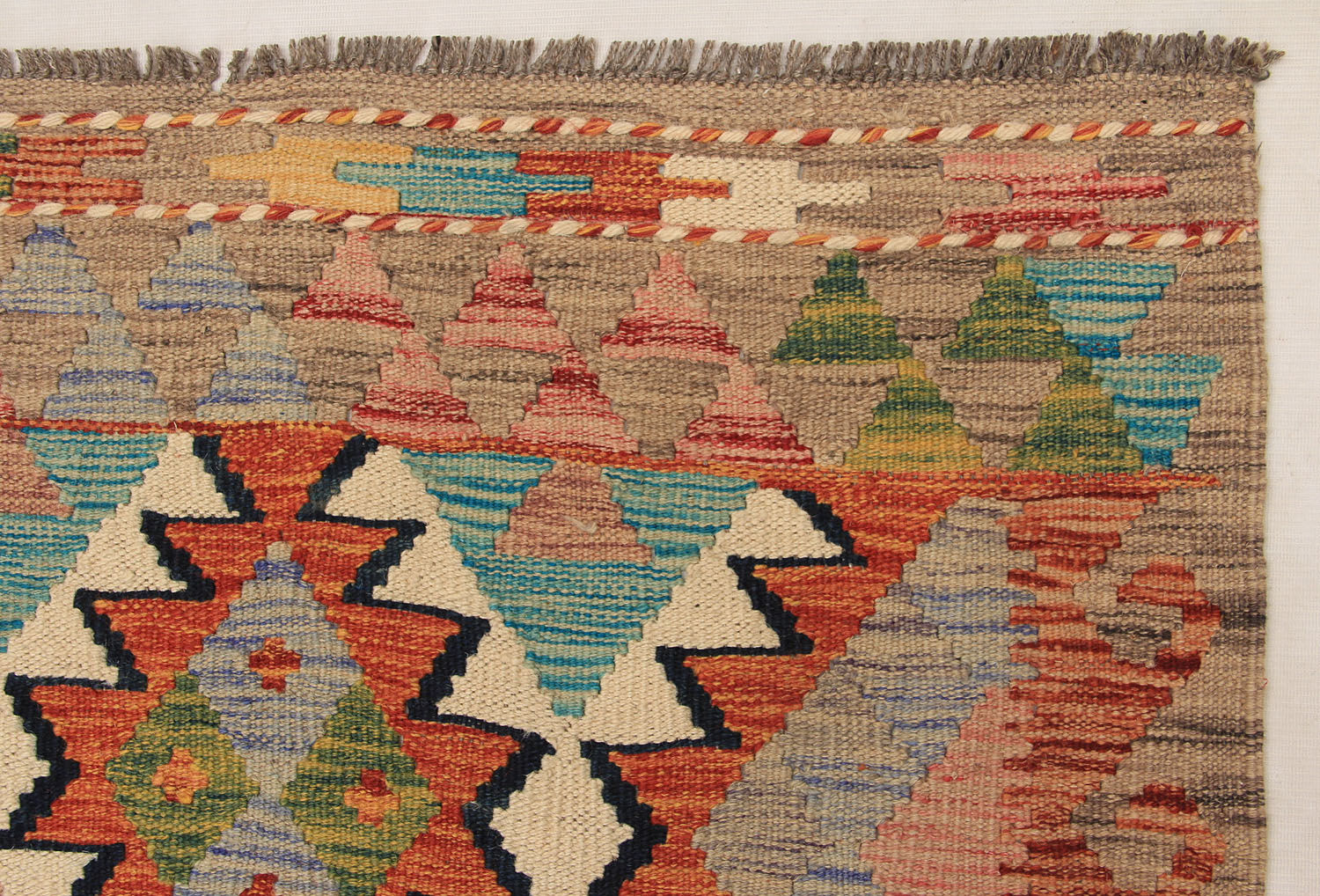 3' X 8'  Multy Handmade Veggie Dye Kilim Rug Runner