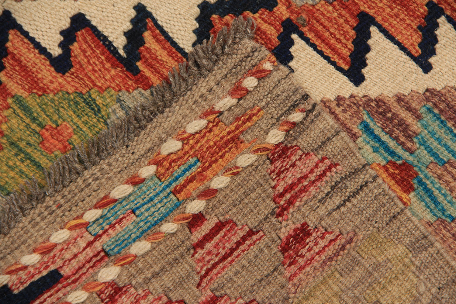 3' X 8'  Multy Handmade Veggie Dye Kilim Rug Runner