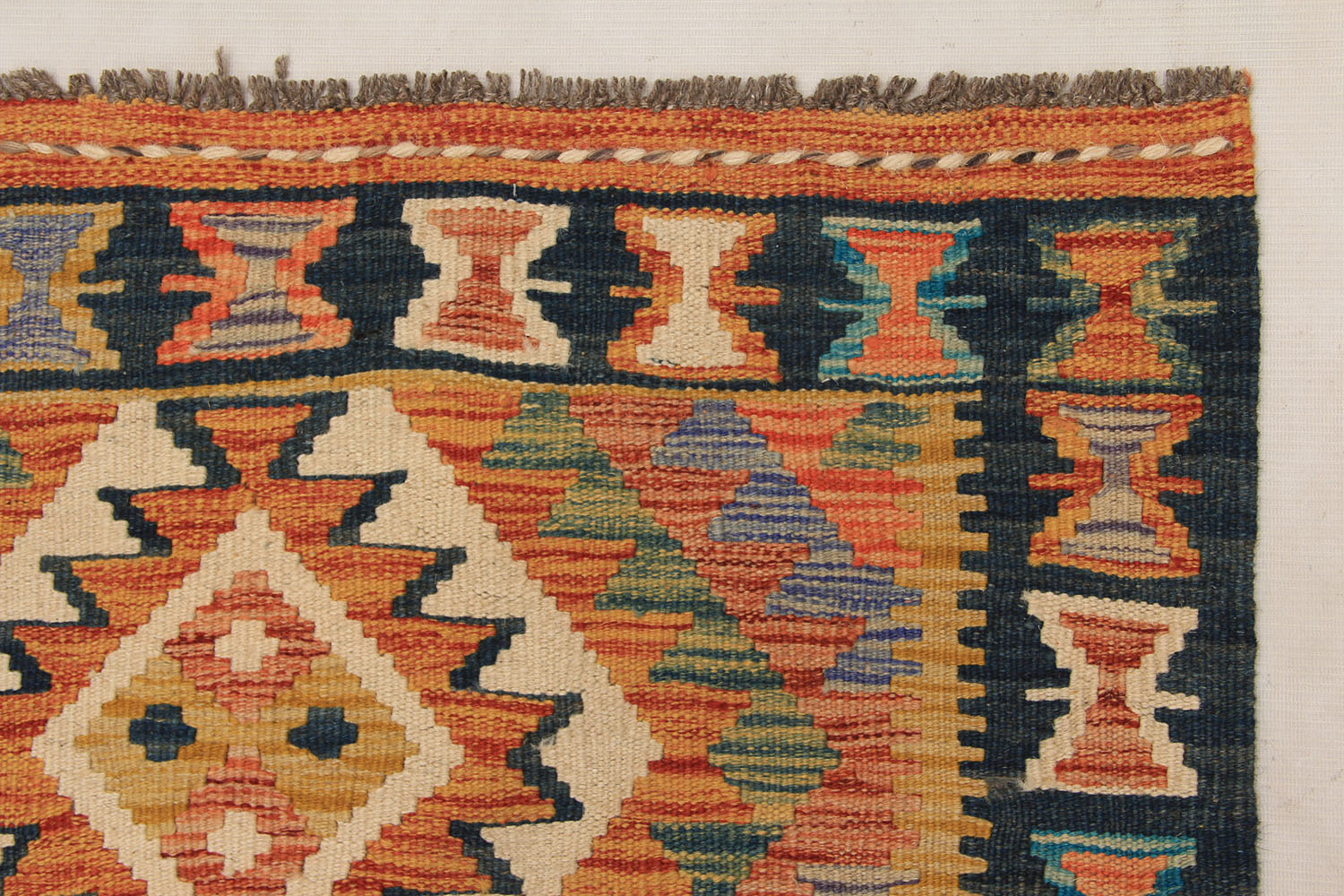3' X 8'  Multy Handmade Veggie Dye Kilim Rug Runner