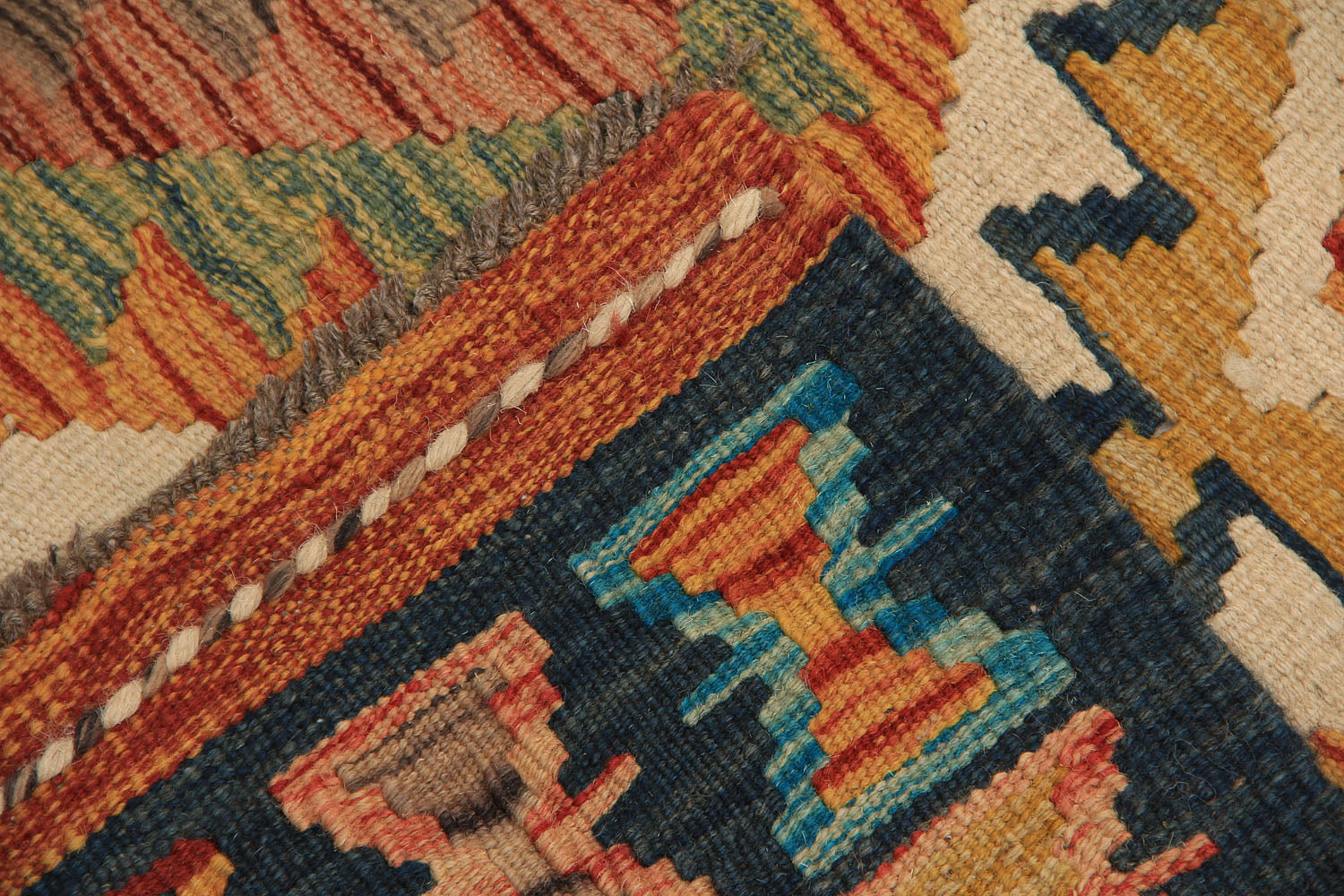 3' X 8'  Multy Handmade Veggie Dye Kilim Rug Runner