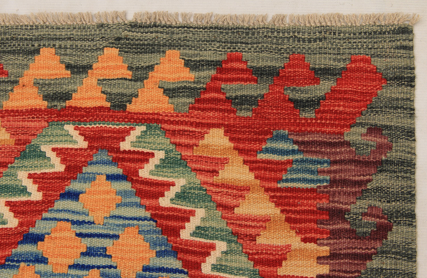 3' X 8'  Multy Handmade Veggie Dye Kilim Rug Runner