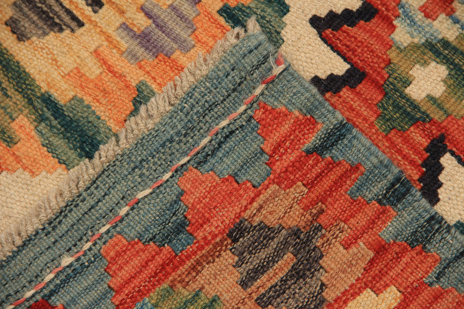 3' X 8'  Multy Handmade Veggie Dye Kilim Rug Runner