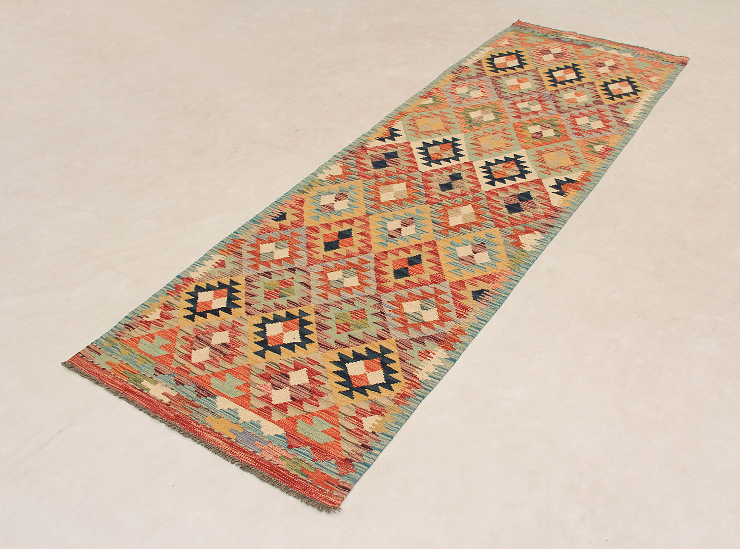 3' X 8'  Multy Handmade Veggie Dye Kilim Rug Runner