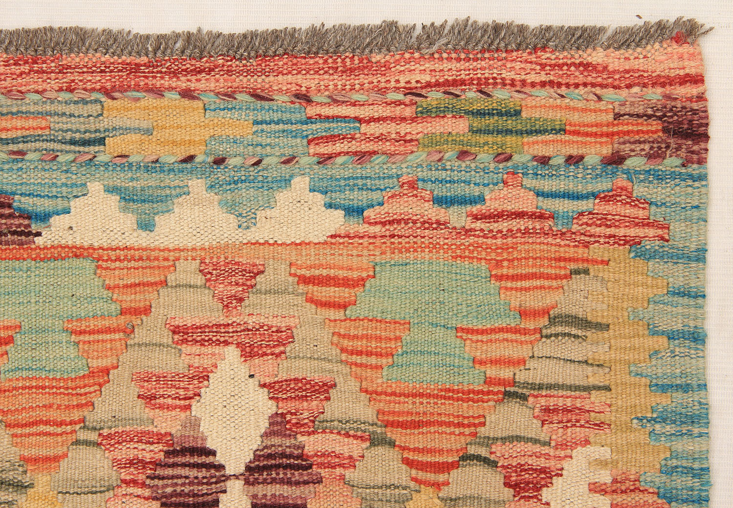 3' X 8'  Multy Handmade Veggie Dye Kilim Rug Runner
