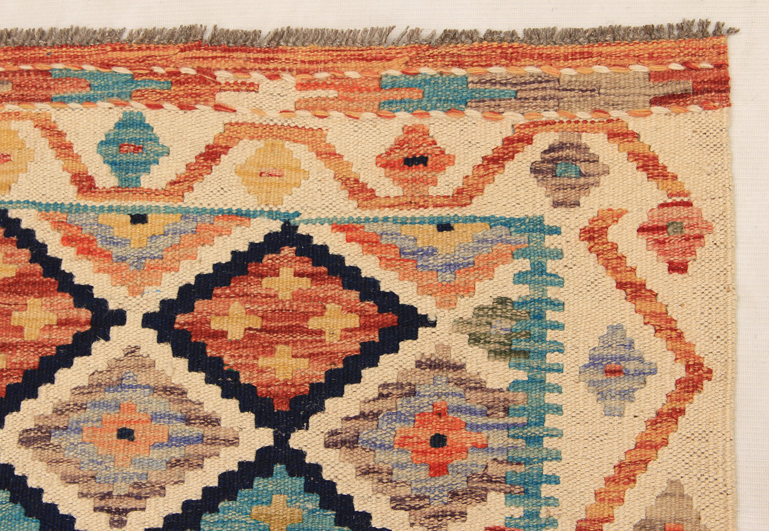 3' X 8'  Multy Handmade Veggie Dye Kilim Rug Runner