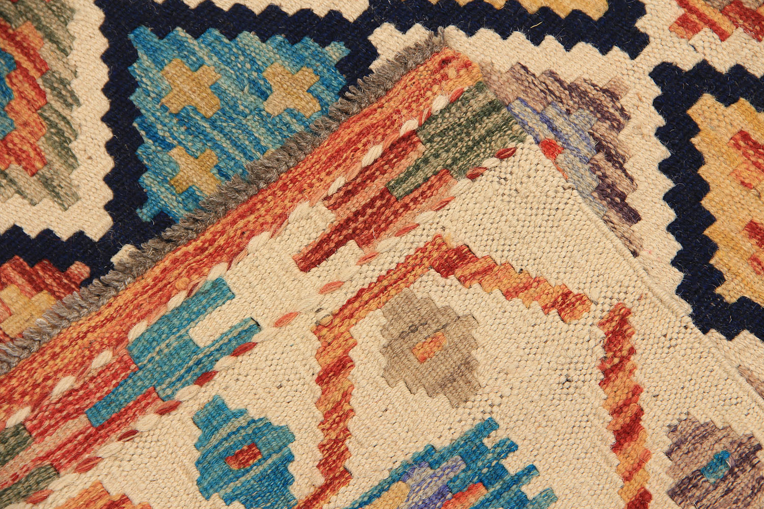 3' X 8'  Multy Handmade Veggie Dye Kilim Rug Runner
