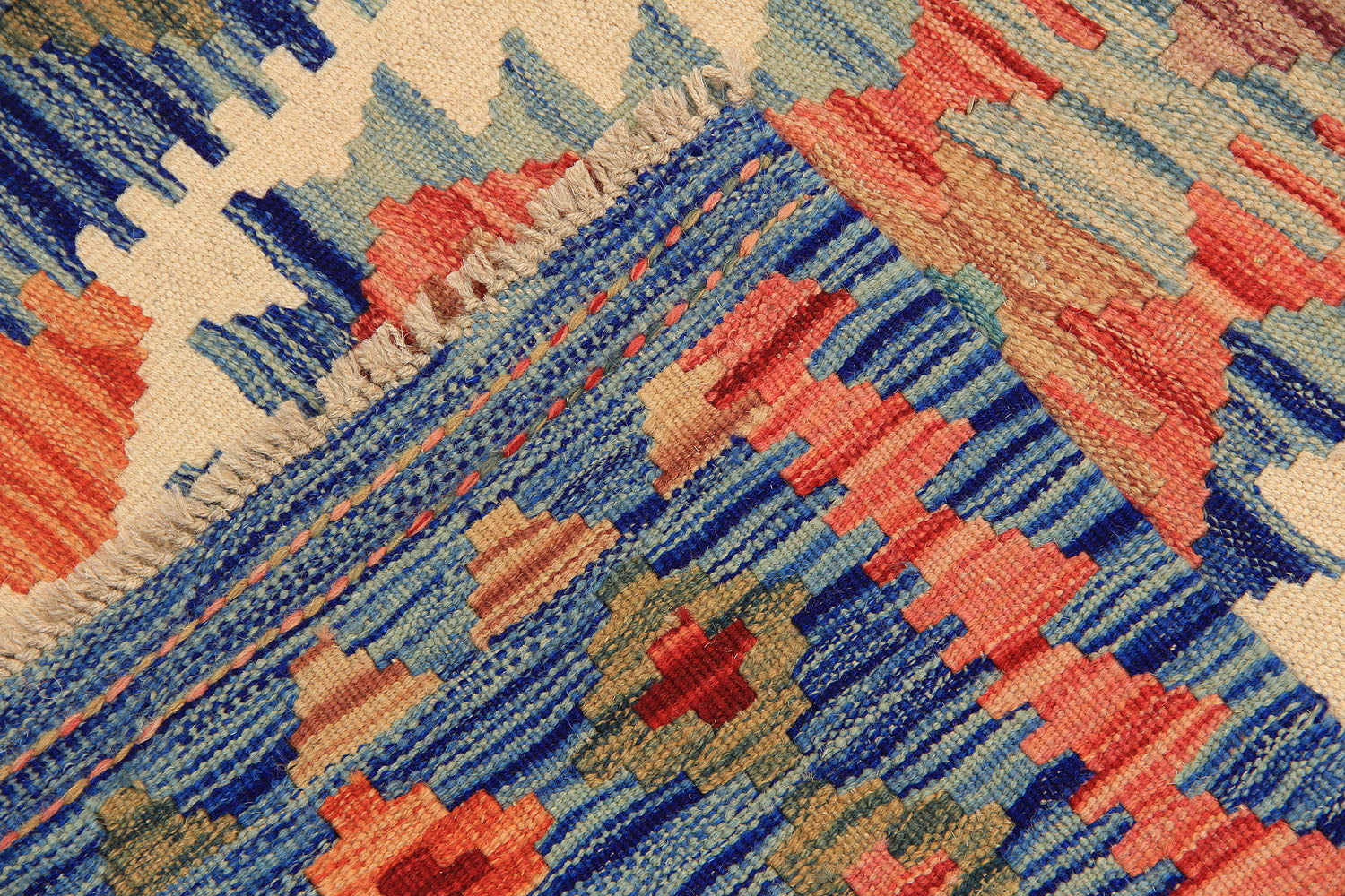 3' X 8'  Multy Handmade Veggie Dye Kilim Rug Runner