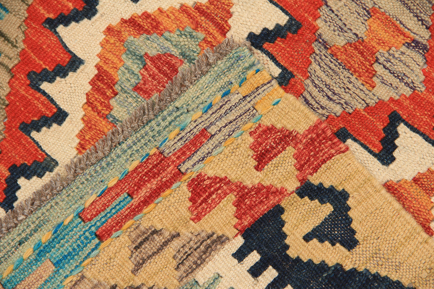 3' X 8'  Multy Handmade Veggie Dye Kilim Rug Runner