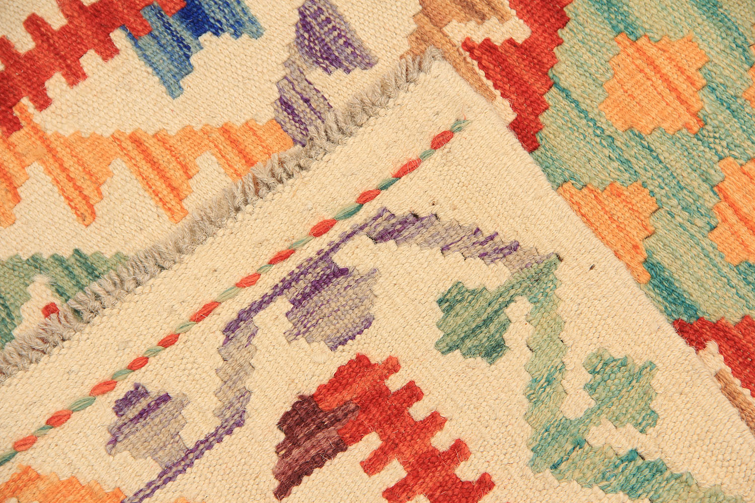 2' 6" x 8'  Multy Handmade Veggie Dye Kilim Rug Runner