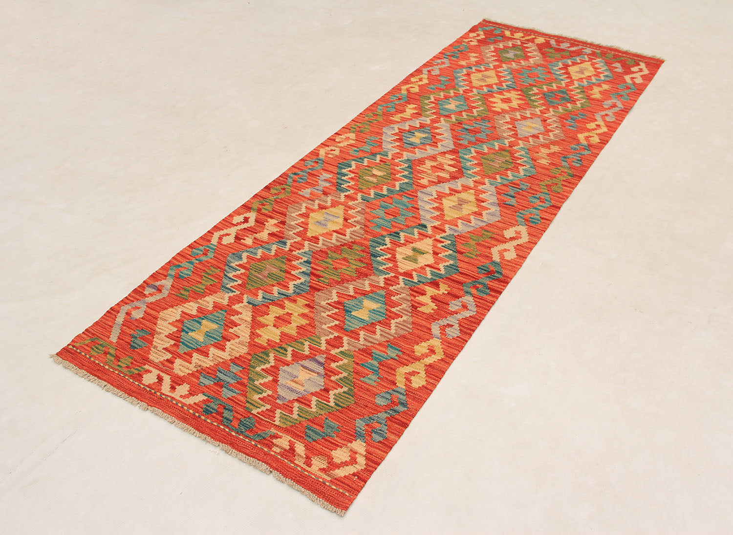 3' X 8'  Multy Handmade Veggie Dye Kilim Rug Runner