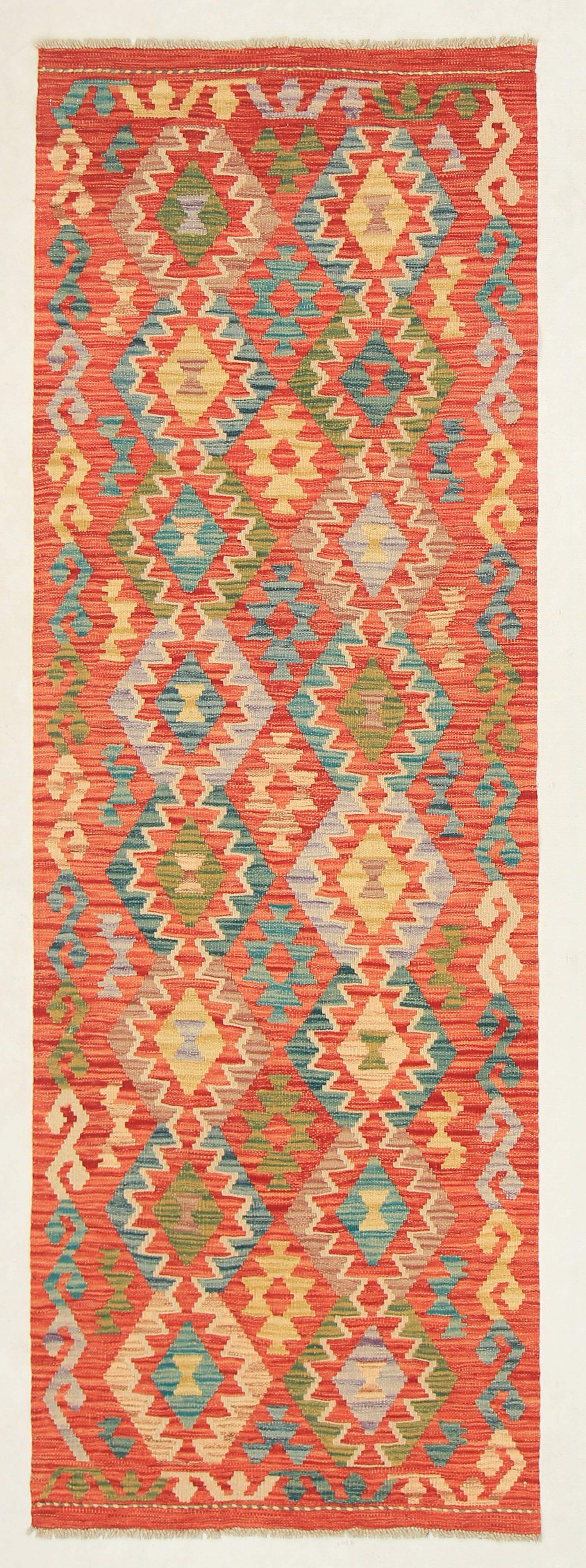 3' X 8'  Multy Handmade Veggie Dye Kilim Rug Runner