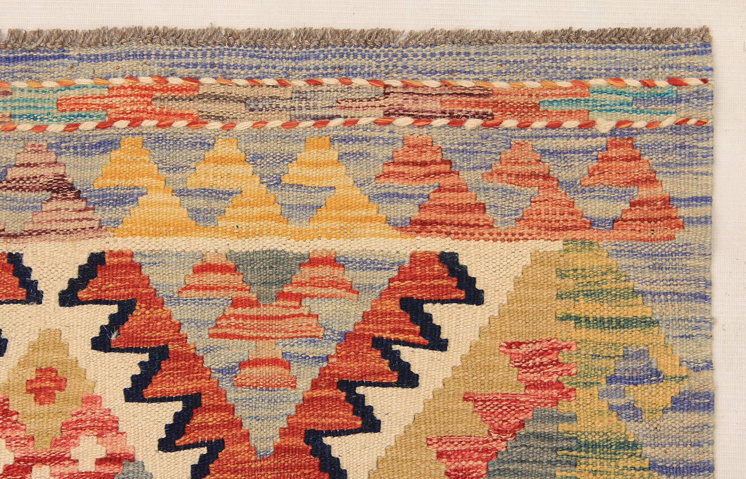 3' X 8'  Multy Handmade Veggie Dye Kilim Rug Runner