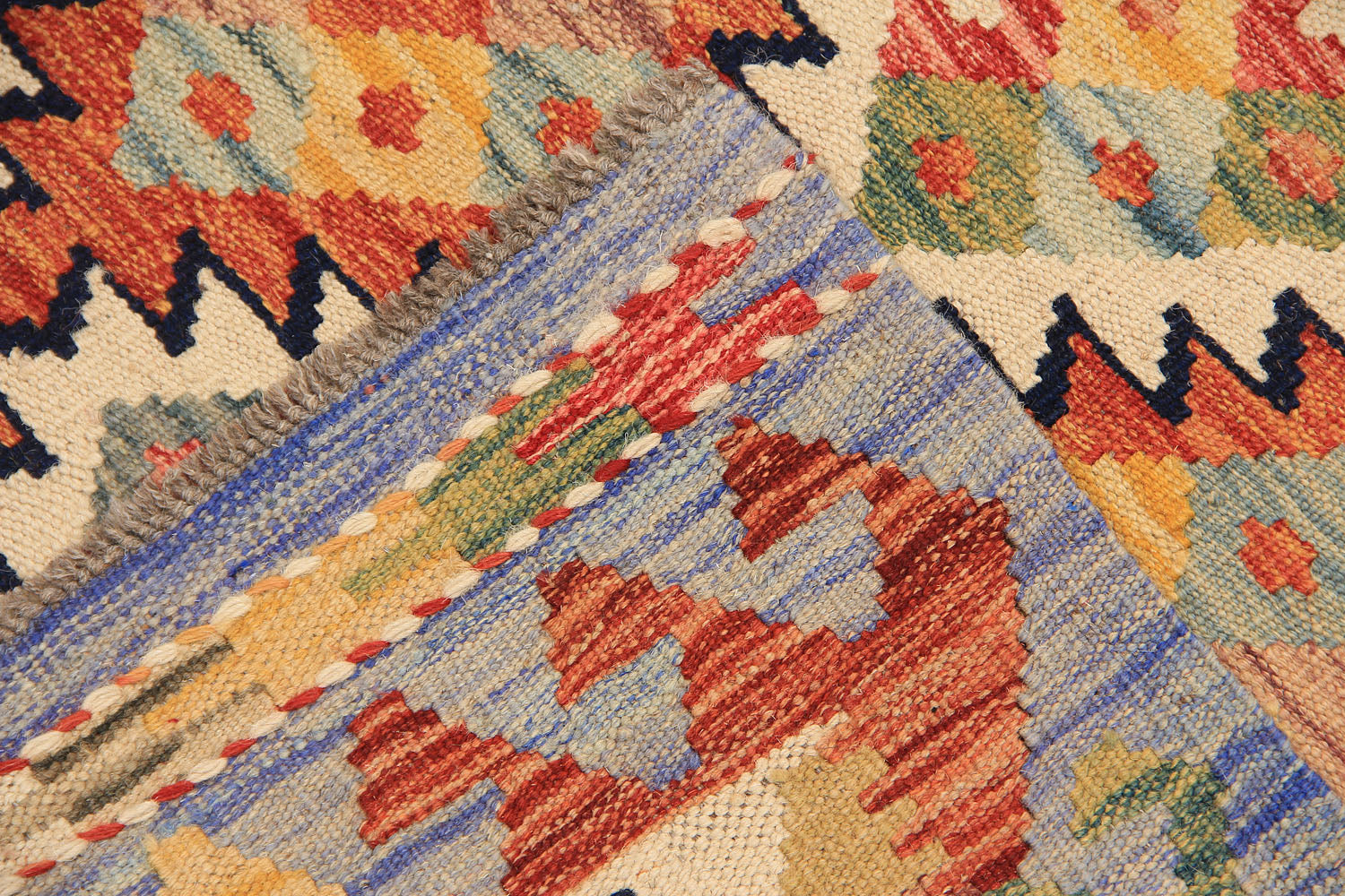 3' X 8'  Multy Handmade Veggie Dye Kilim Rug Runner