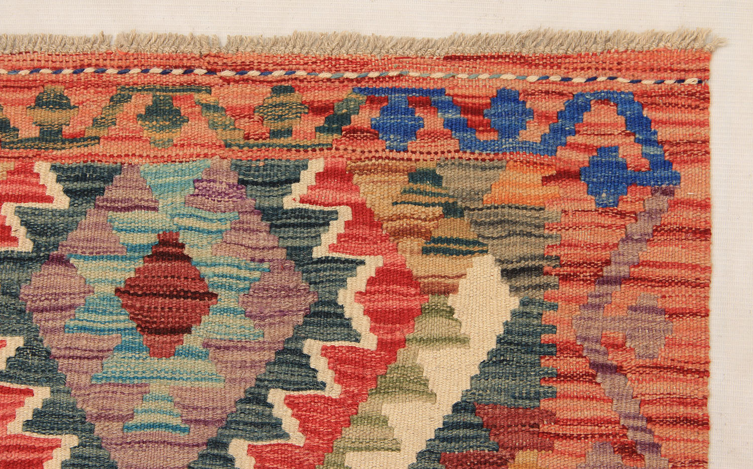3' X 8'  Multy Handmade Veggie Dye Kilim Rug Runner