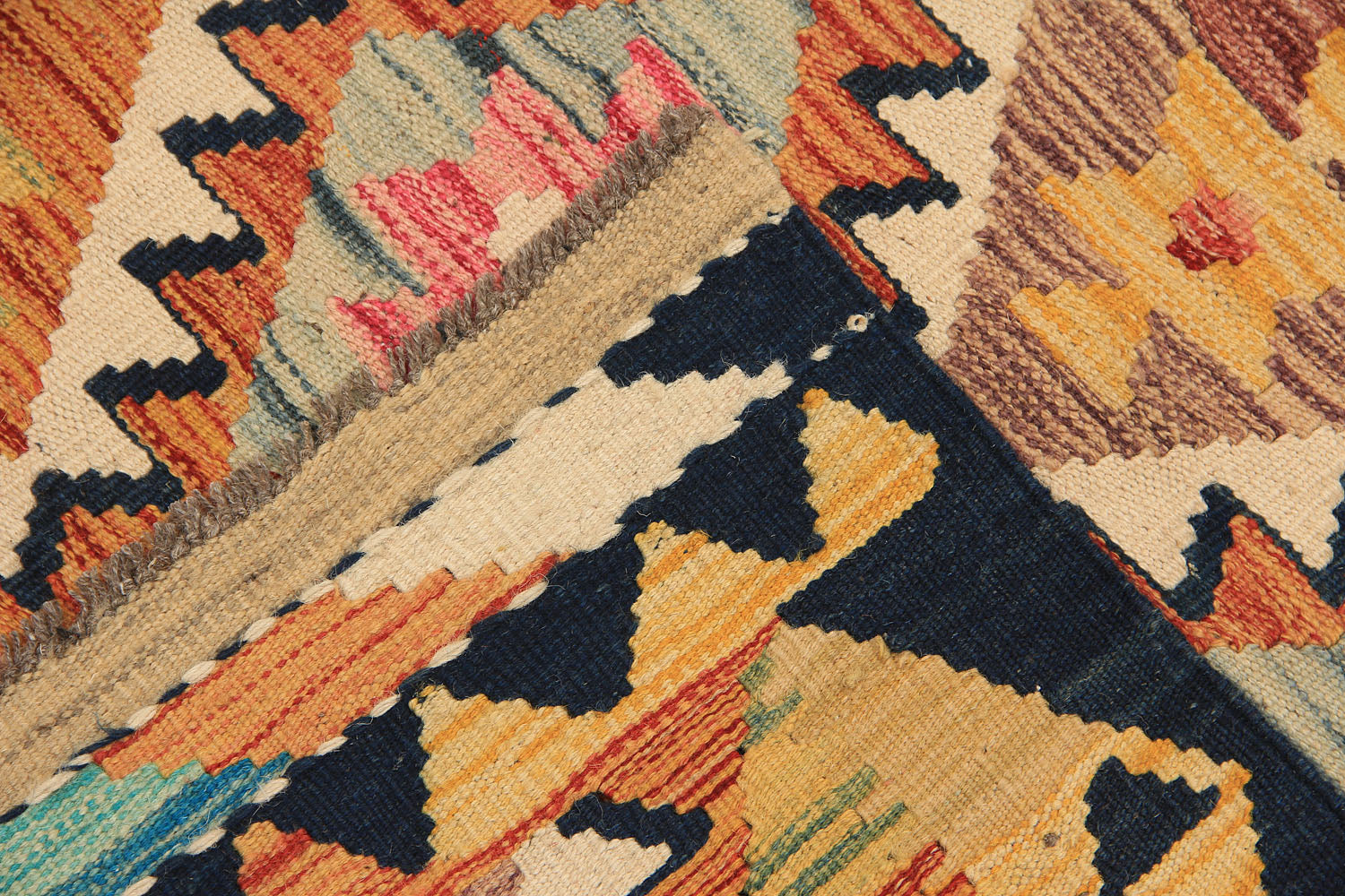 3' X 8'  Multy Handmade Veggie Dye Kilim Rug Runner