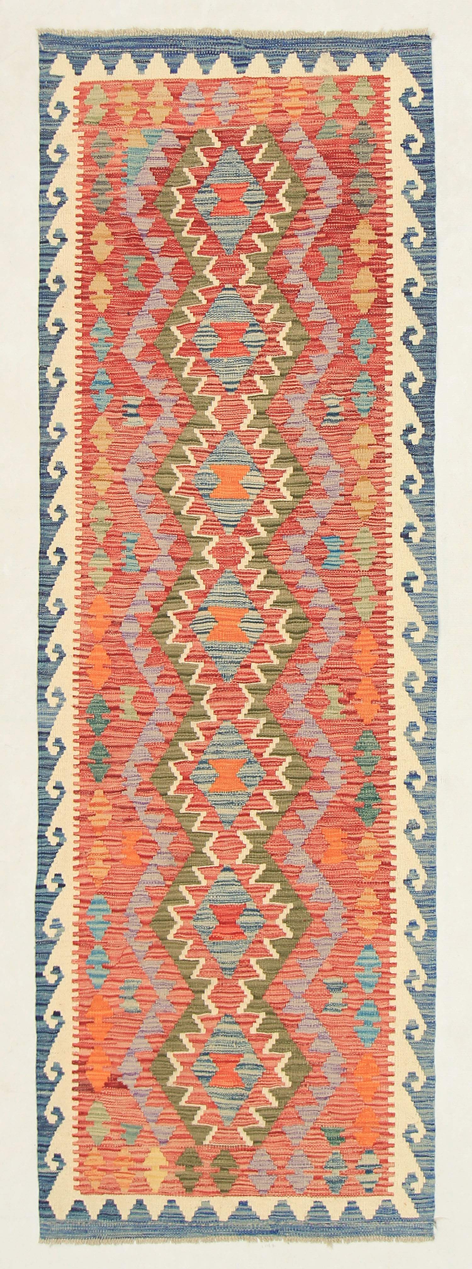 3' X 8'  Multy Handmade Veggie Dye Kilim Rug Runner