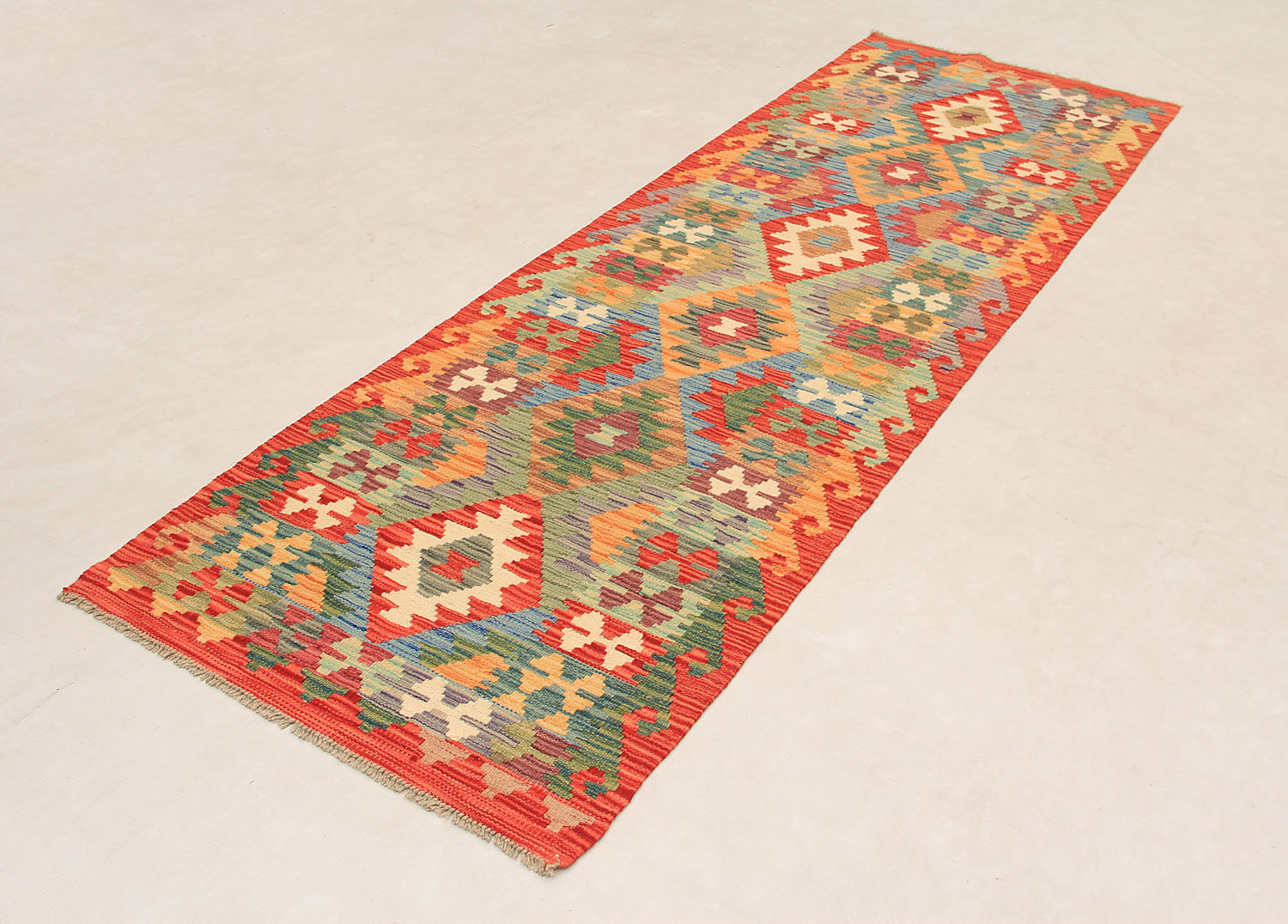 3' X 8'  Multy Handmade Veggie Dye Kilim Rug Runner