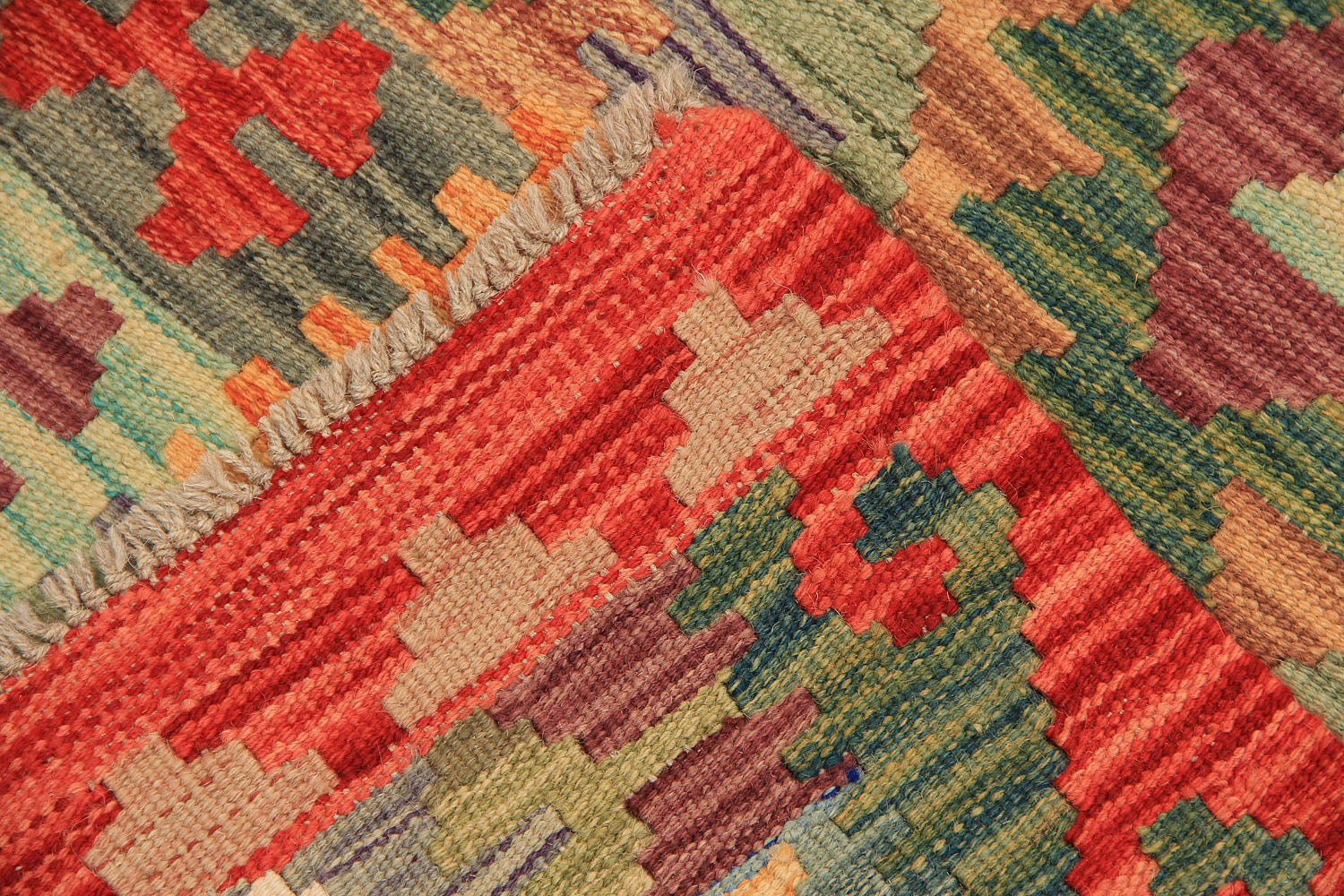 3' X 8'  Multy Handmade Veggie Dye Kilim Rug Runner