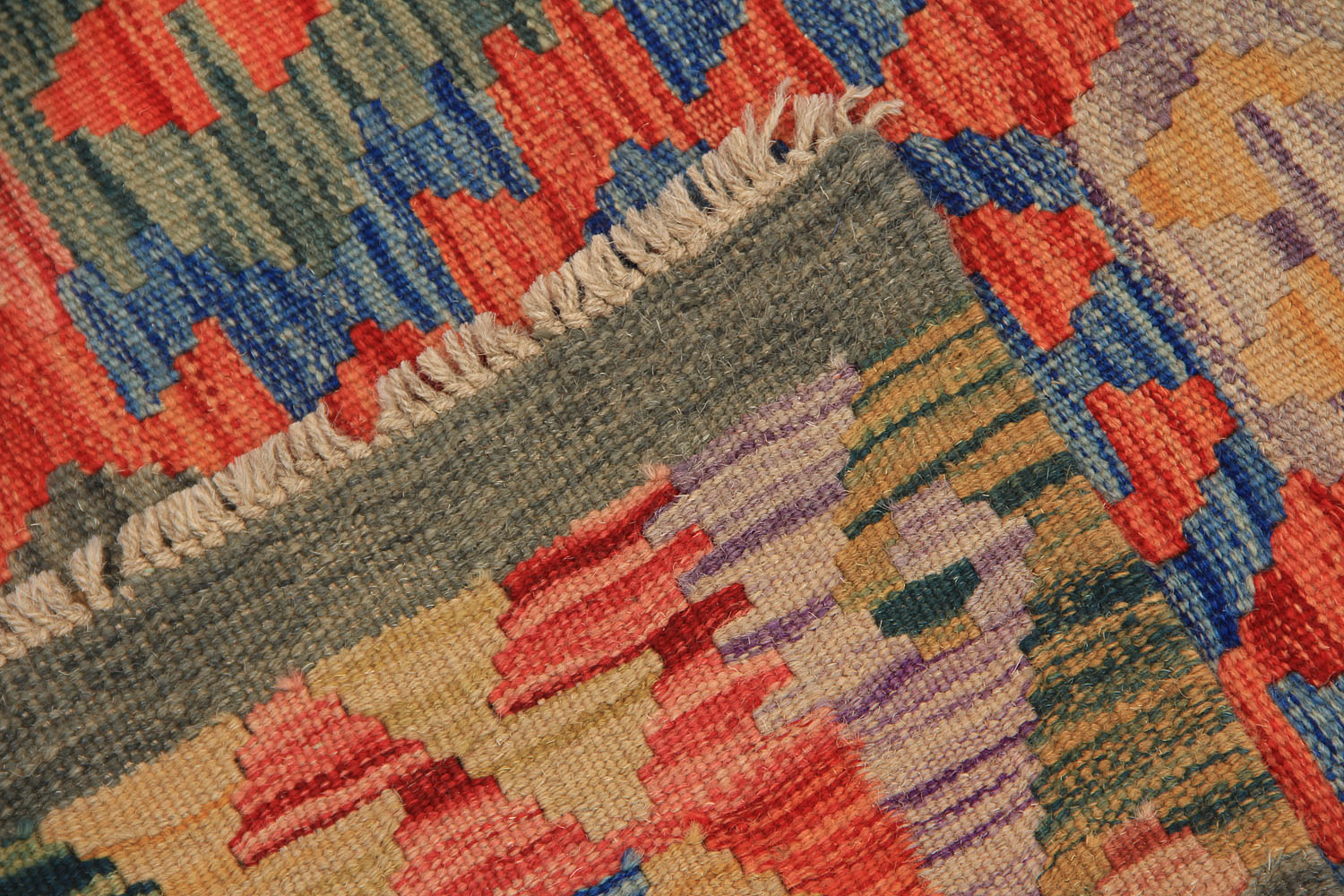 3' X 8'  Multy Handmade Veggie Dye Kilim Rug Runner
