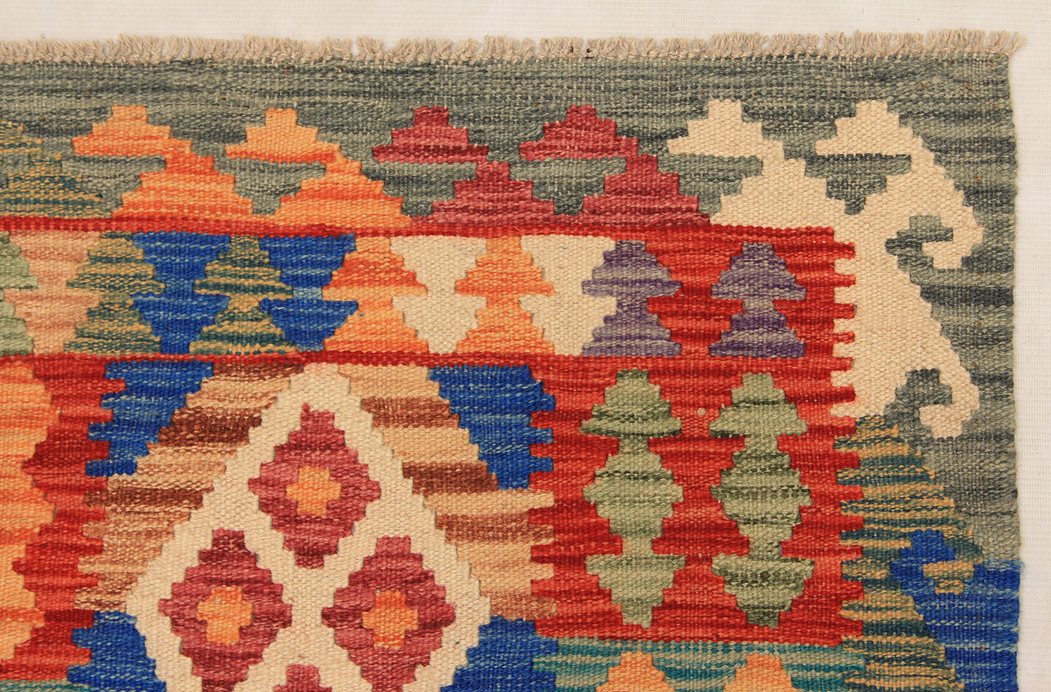 3' X 8'  Multy Handmade Veggie Dye Kilim Rug Runner
