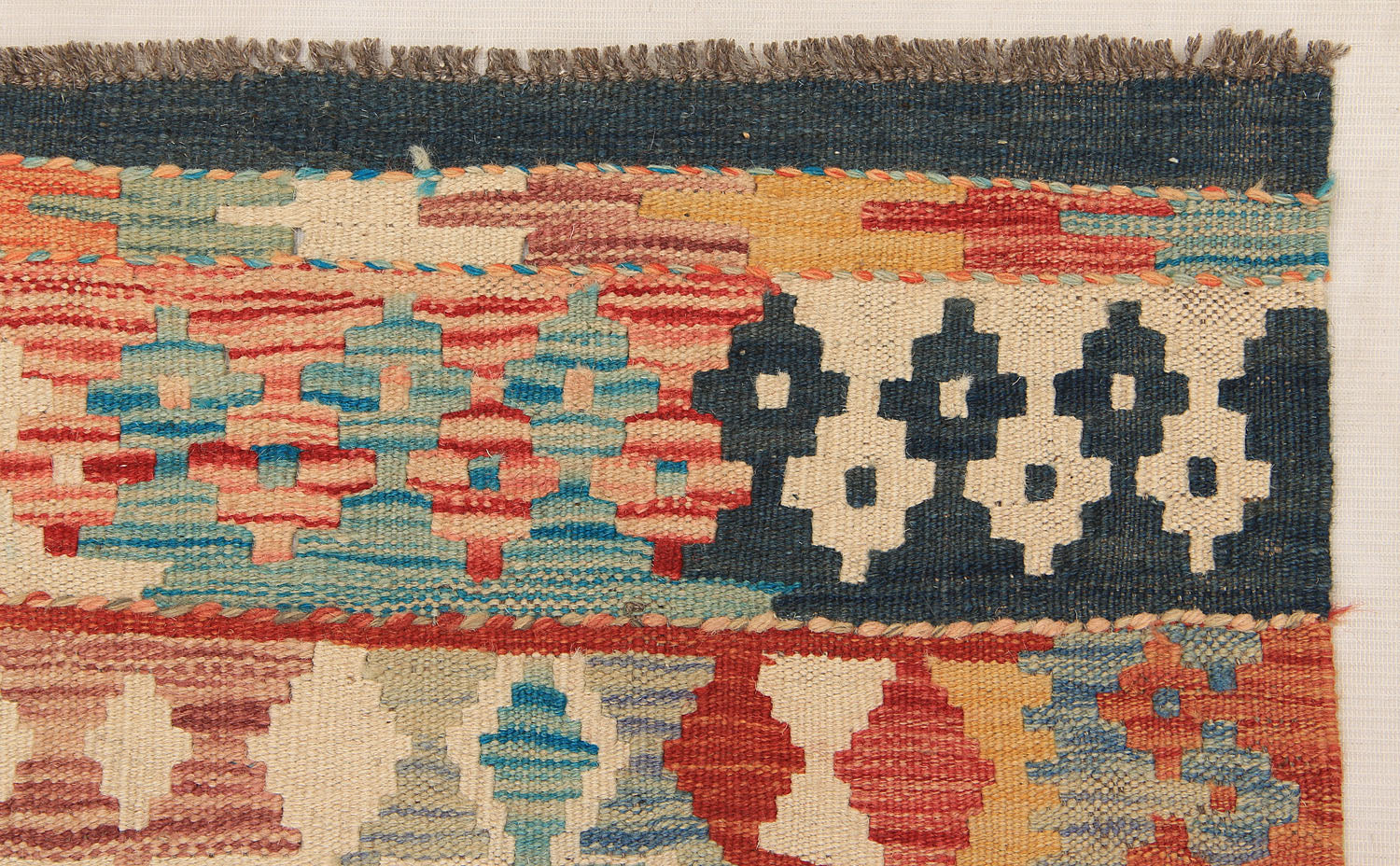 3' X 8'  Multy Handmade Veggie Dye Kilim Rug Runner
