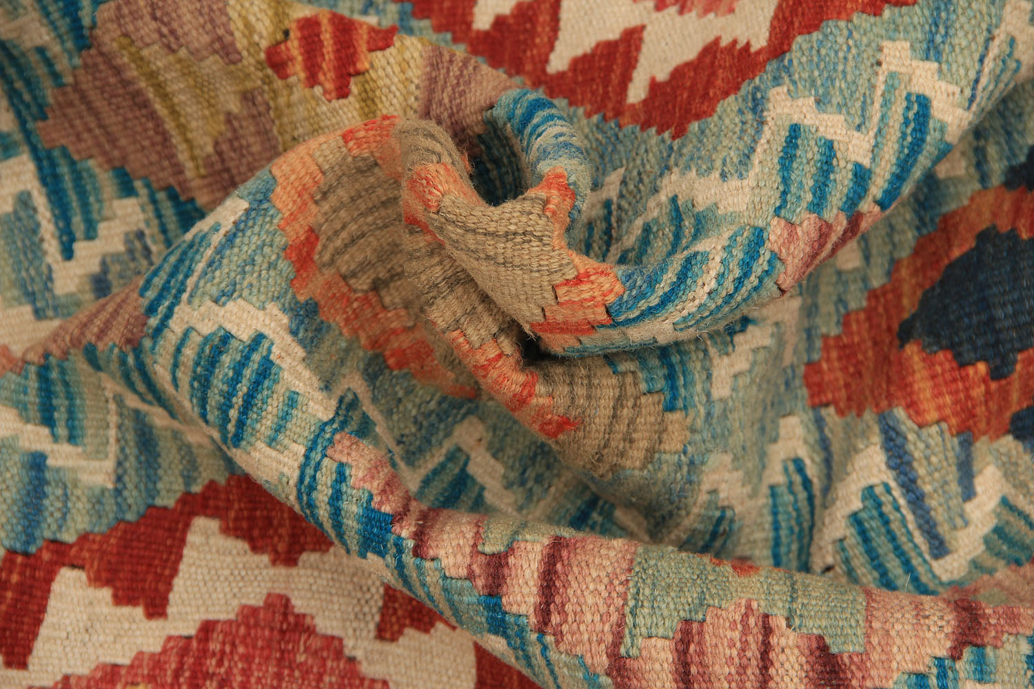 3' X 8'  Multy Handmade Veggie Dye Kilim Rug Runner