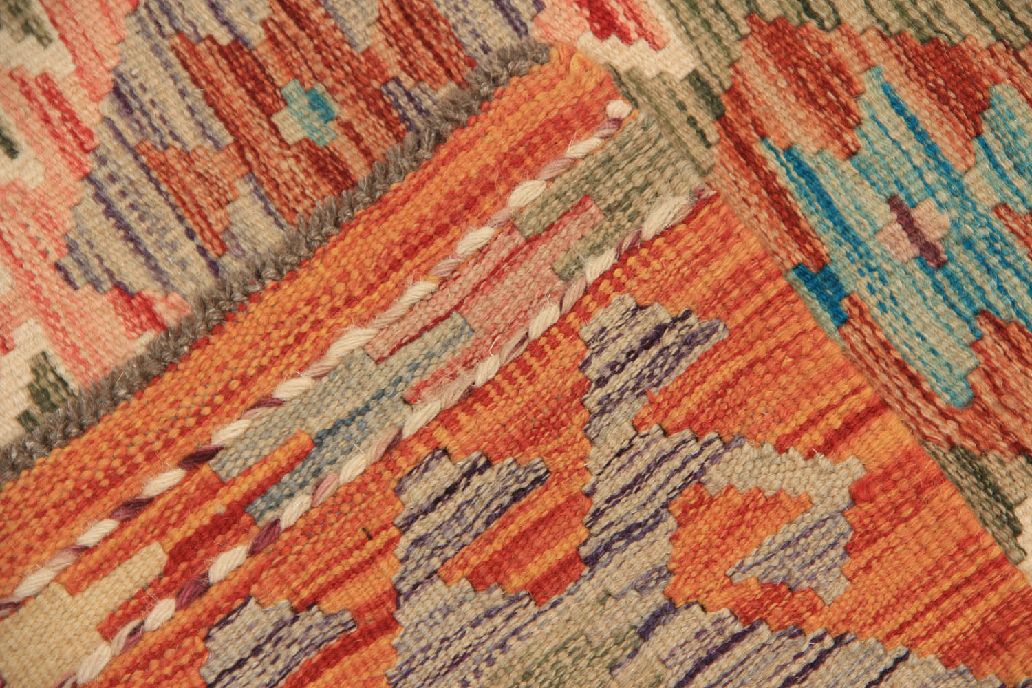3' X 8'  Multy Handmade Veggie Dye Kilim Rug Runner