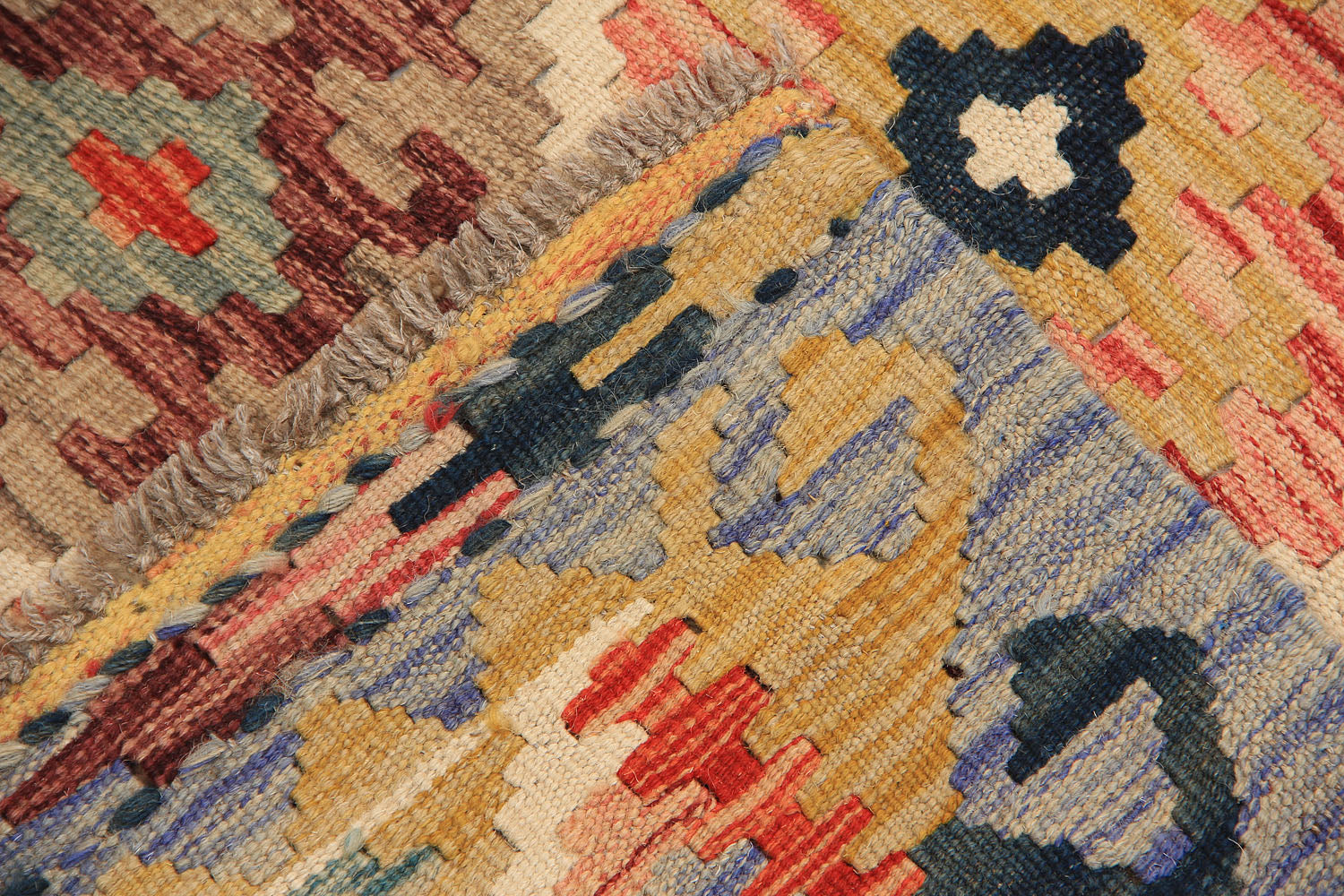 2' 6" X 9'  Multy Handmade Veggie Dye Kilim Rug Runner