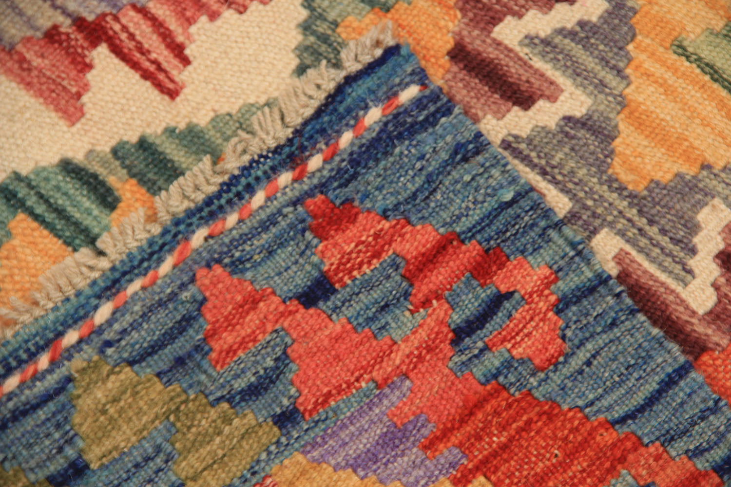 3' X 8'  Multy Handmade Veggie Dye Kilim Rug Runner