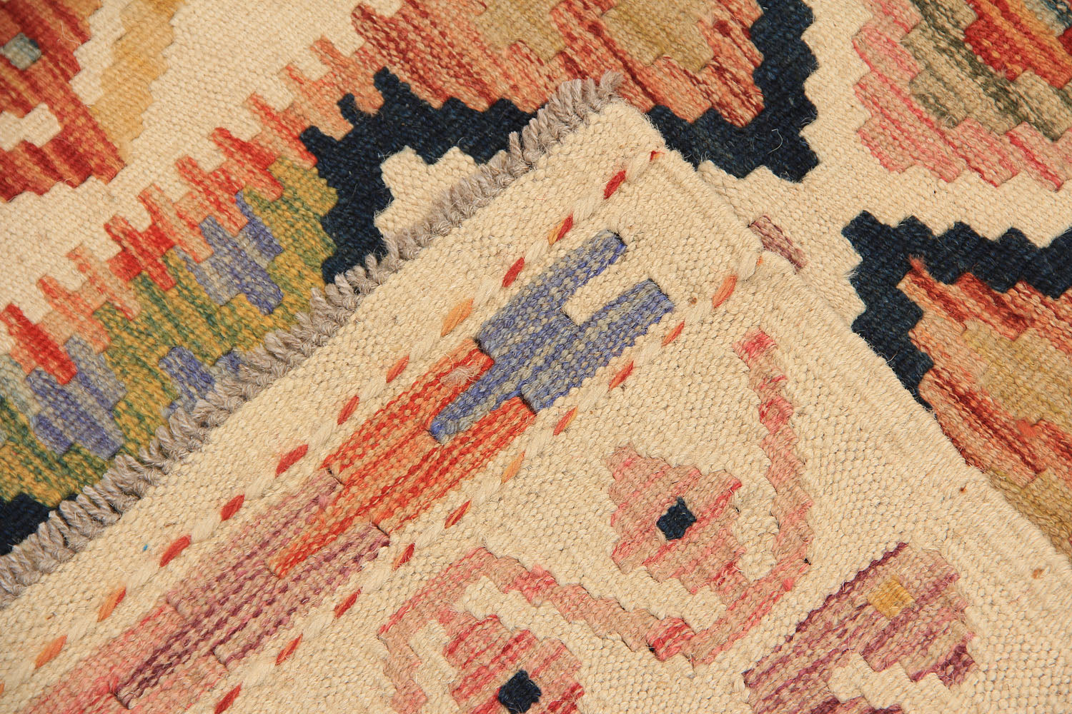 3' X 8'  Multy Handmade Veggie Dye Kilim Rug Runner