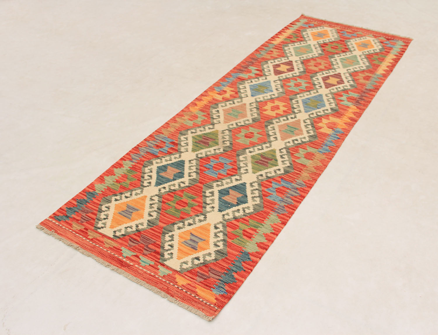 3' X 8'  Multy Handmade Veggie Dye Kilim Rug Runner